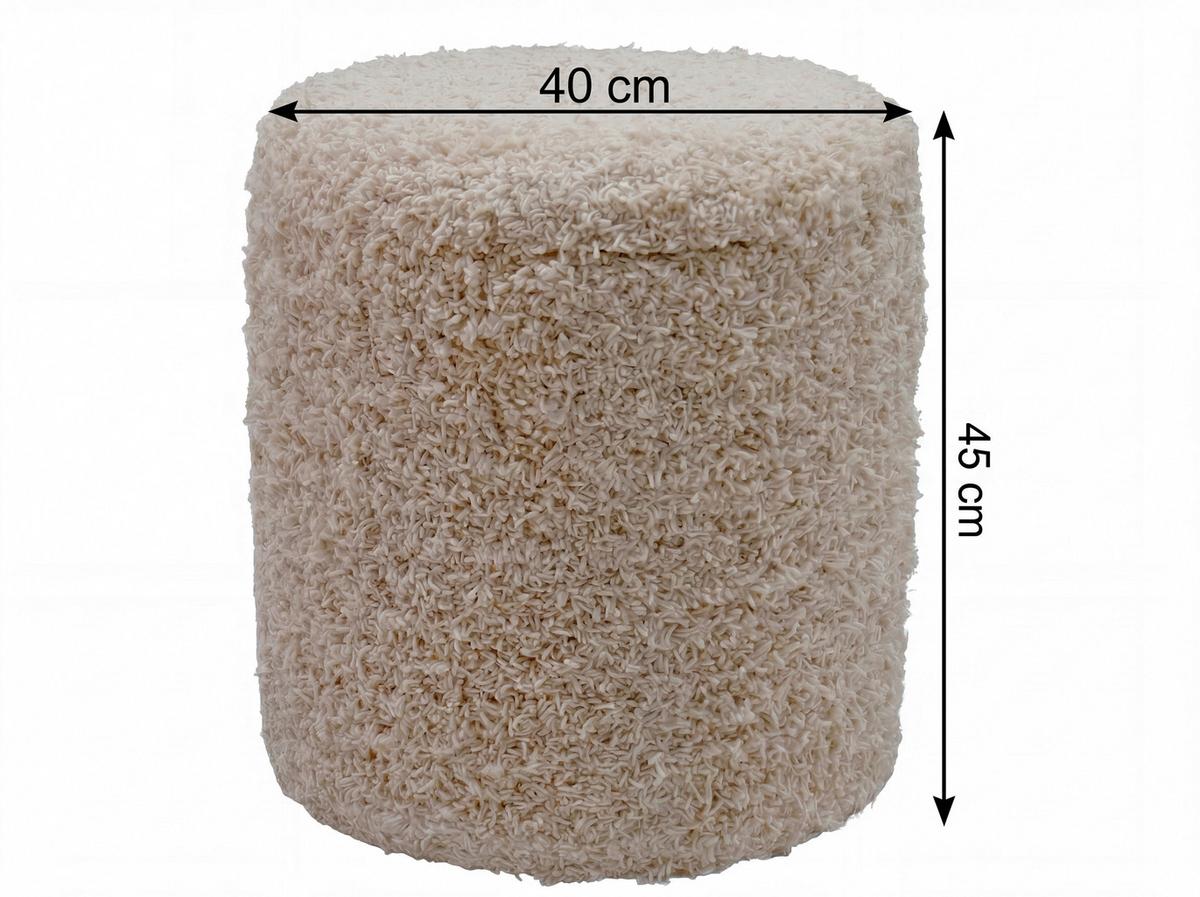 Taburet, š: 40 cm - béžová, Design, textil (40/45/40cm) - Livetastic