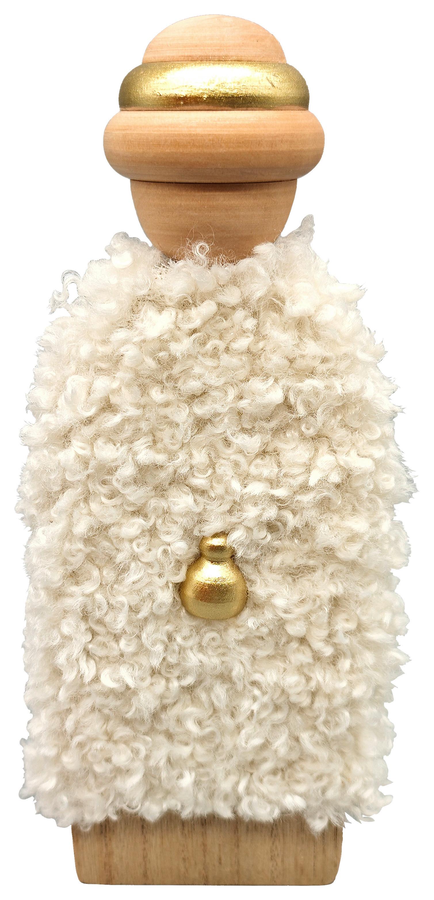 Vianočná figúrka LUIS - biela/prírodná farba, Konventionell, kompozitné drevo/textil (8/20,5/1,5cm) - Mömax