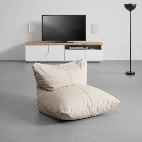 Sedací vak MARTA - béžová, Moderní, textil (81/56/71cm) - Bessagi Home