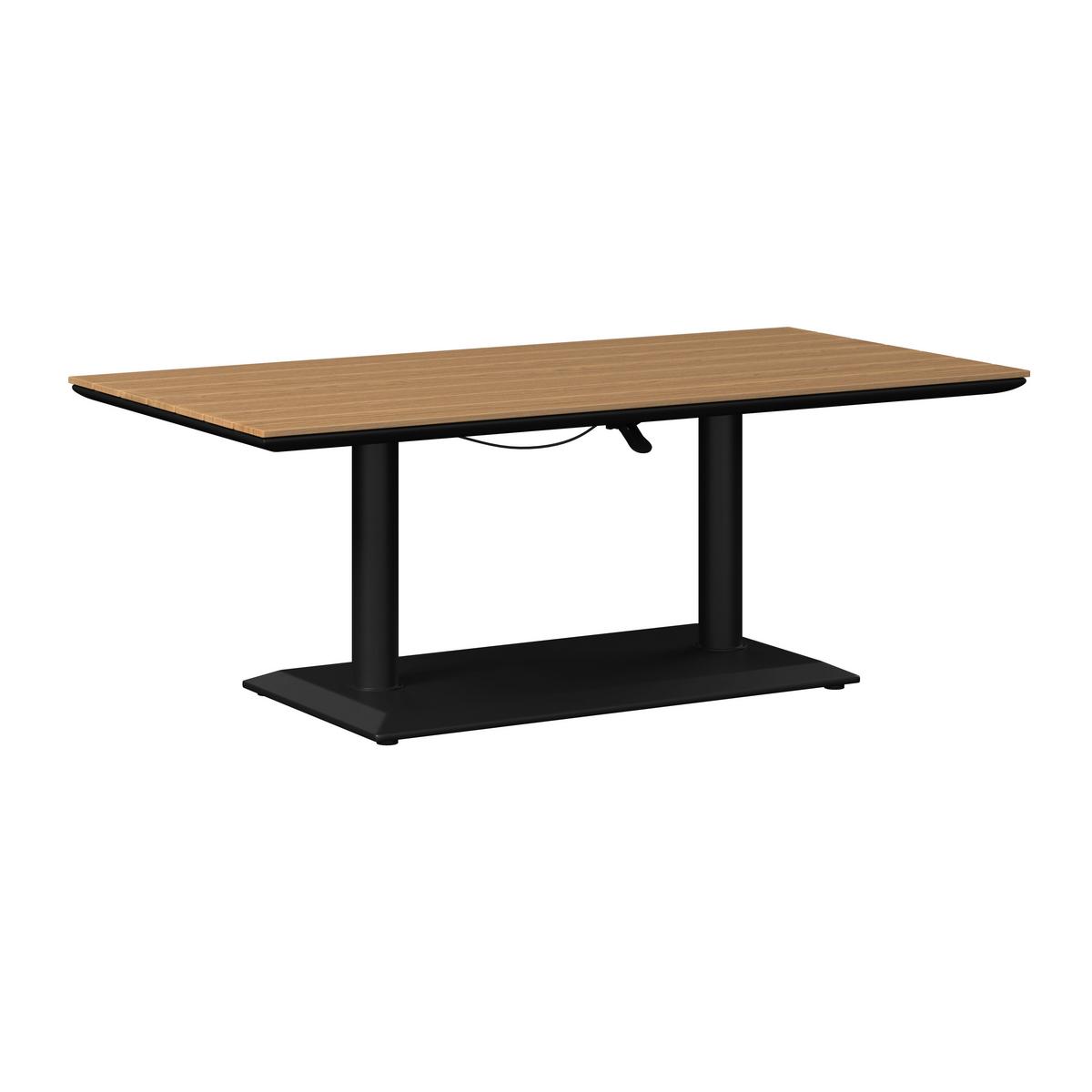 GARTENTISCH TOKIO - Anthrazit/Naturfarben, MODERN, Metall (140/52-72/72cm) - Beldano