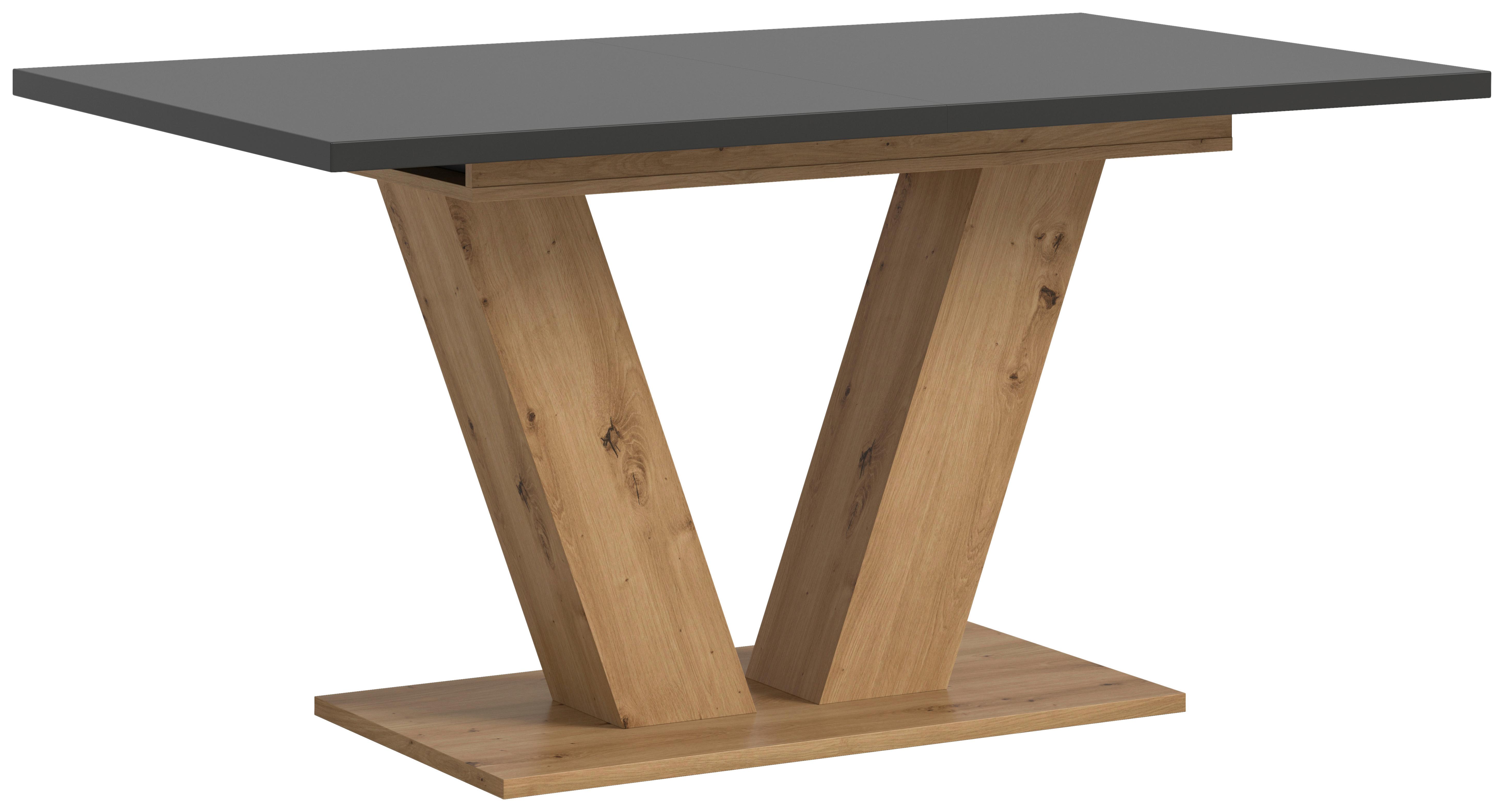 Ausziehtisch Marlon 150 Az Grau/Artisan, B: 150-190 cm - Eiche Artisan/Grau, Trend, Holzwerkstoff (150-190/76/90cm)