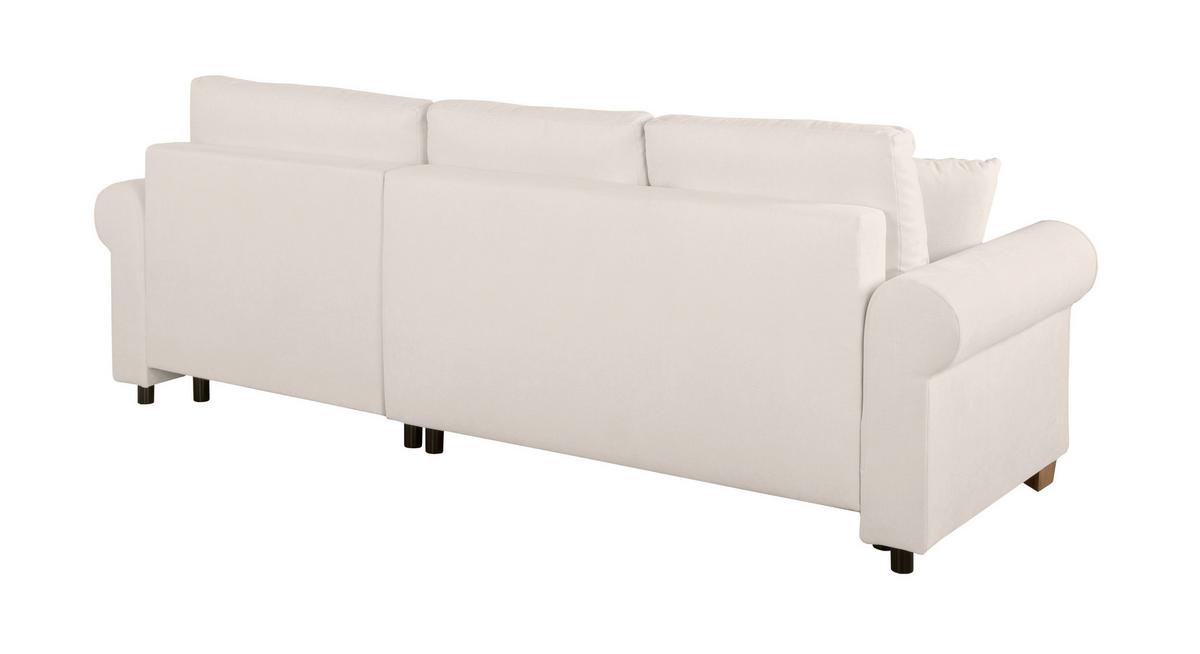 Ecksofa Arles, Creme 02 S: 266x161 Cm - Buchefarben/Creme, Design, Textil (266/161cm) - MID.YOU