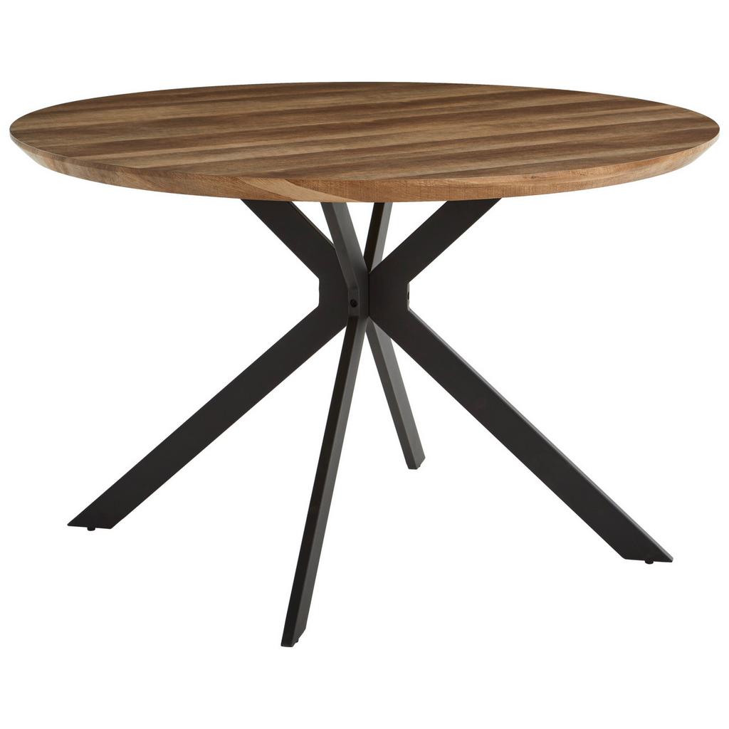 Esstisch rund Malu 120 cm Schwarz/Eichenfarben