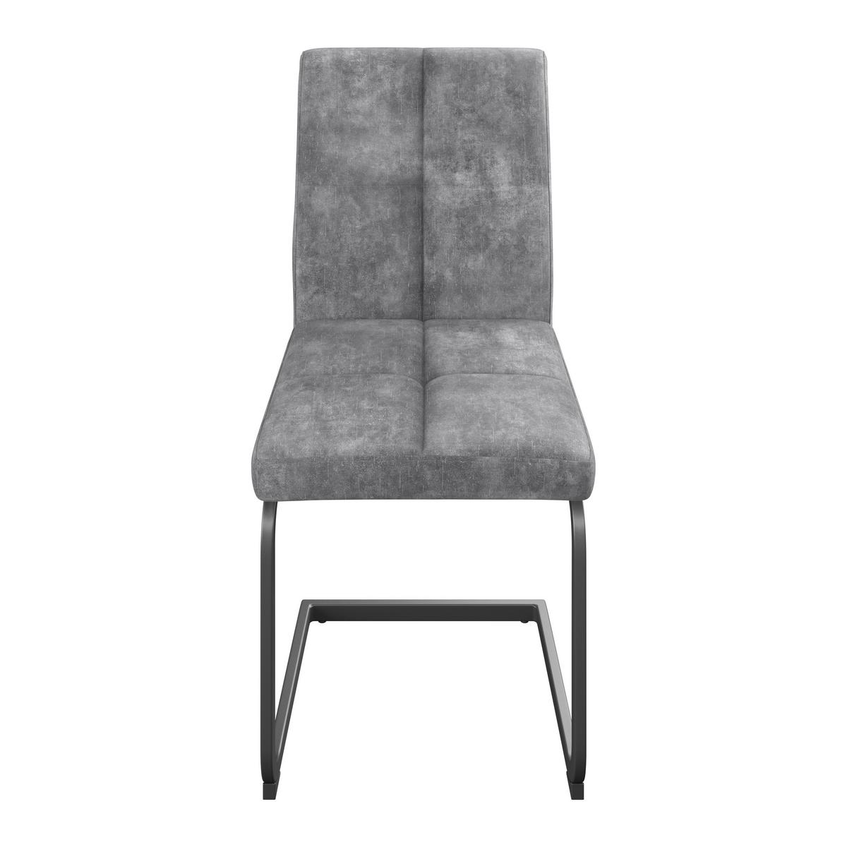 Houpací židle MILOS - šedá/černá, Moderní, kov/textil (45/93/61cm)