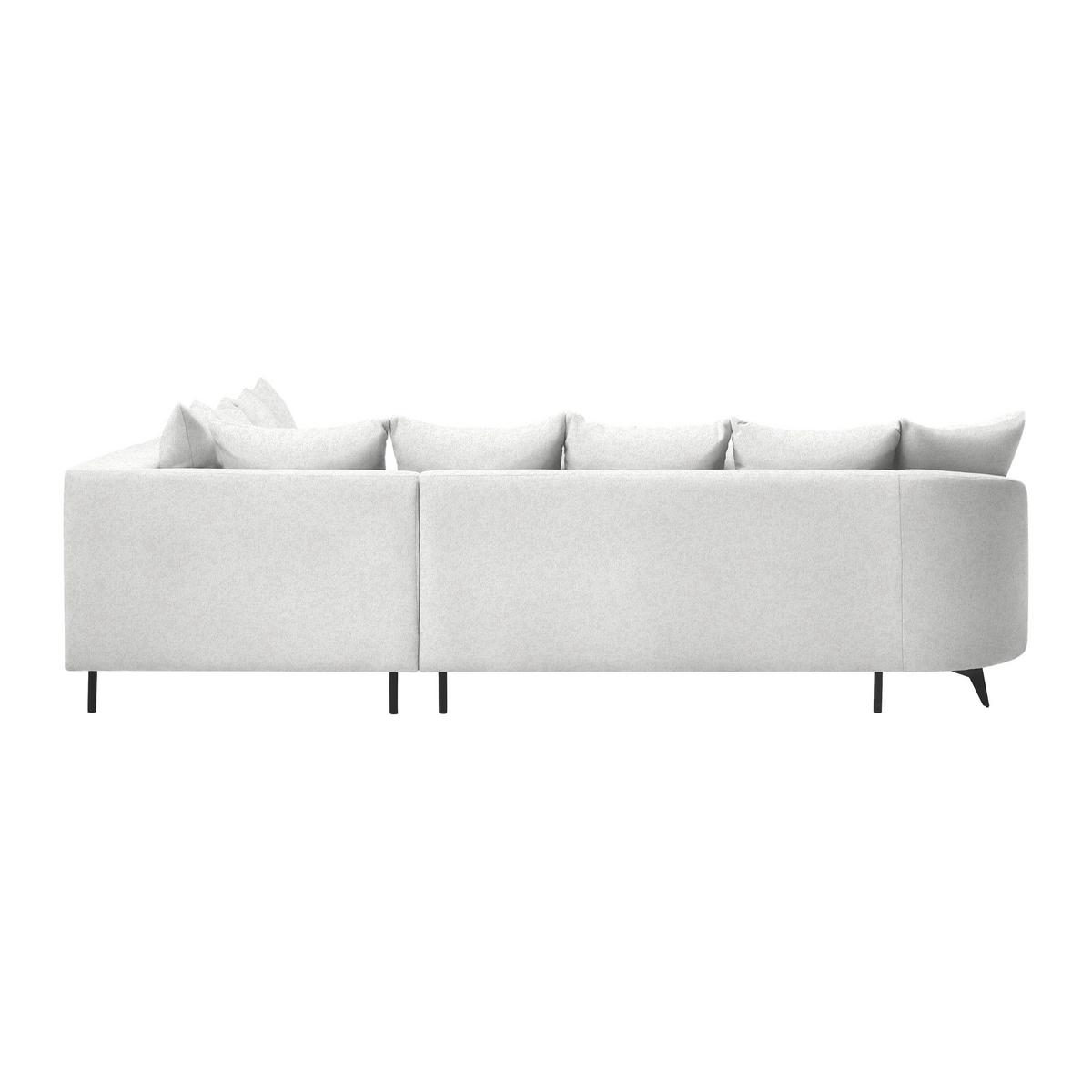 Rohová sedačka AXEL, pravá, krémová tkanina - černá/krémová, Moderní, kov/textil (291/250cm) - Mömax