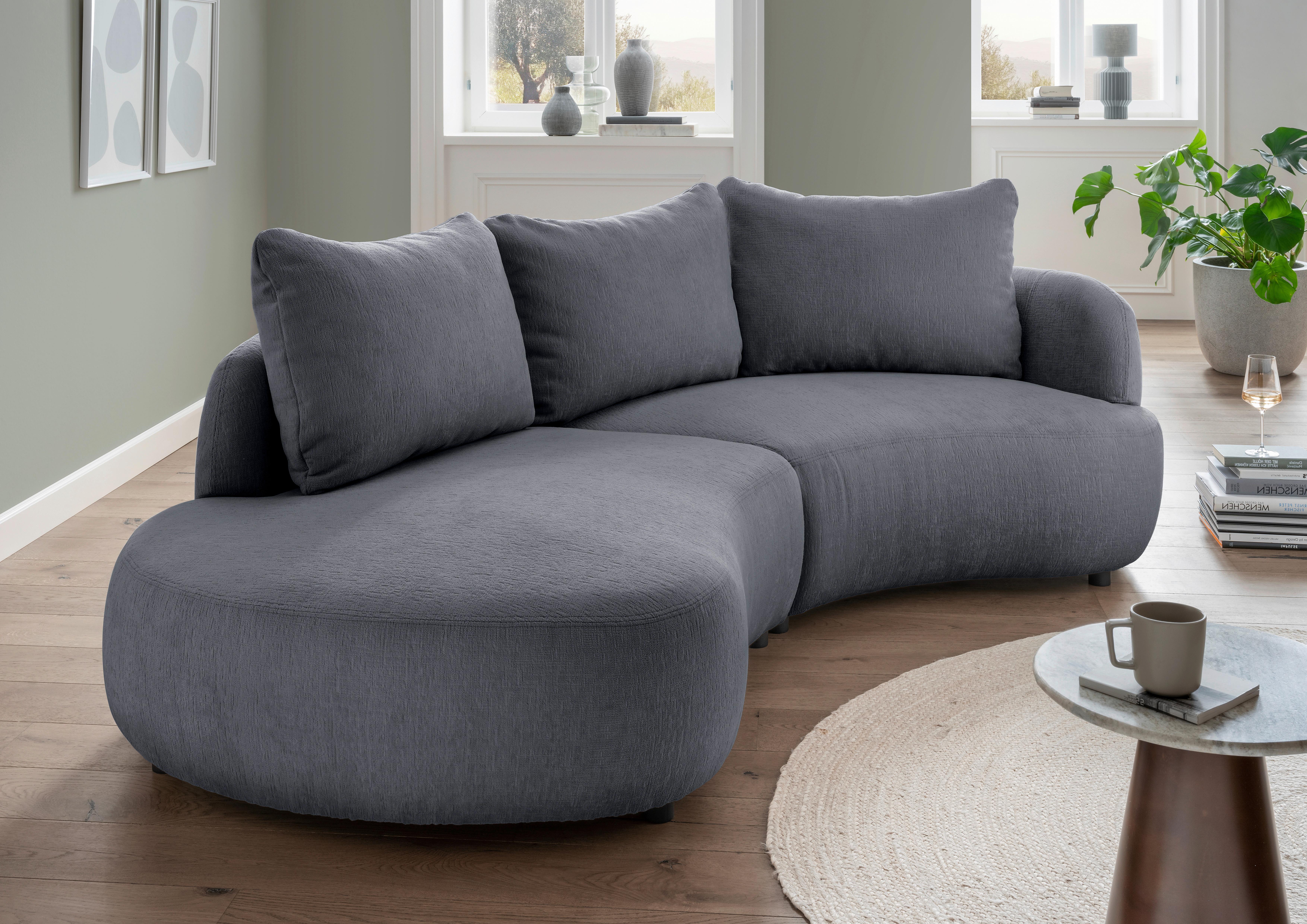 Ecksofa Doppo, Anthrazit S: 250x139 cm - Anthrazit/Schwarz, MODERN, Textil (250/139cm) - Livetastic