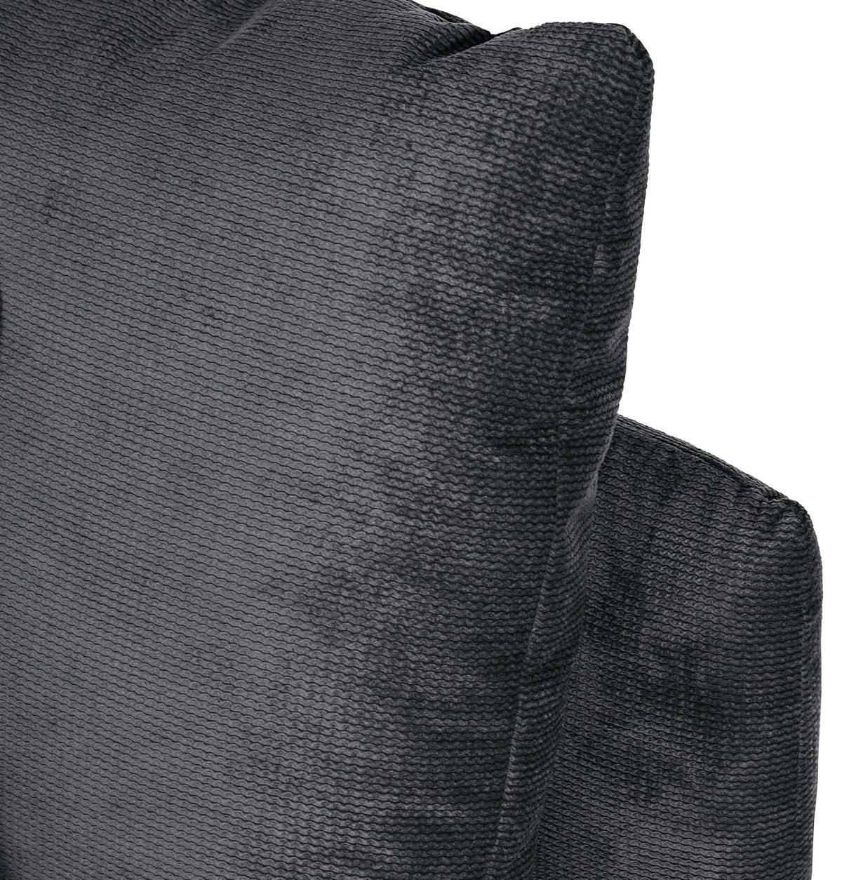 Sofaelement Fynn, Anthrazit B: 83 cm - Anthrazit/Schwarz, KONVENTIONELL, Textil (83/72/83cm) - MID.YOU