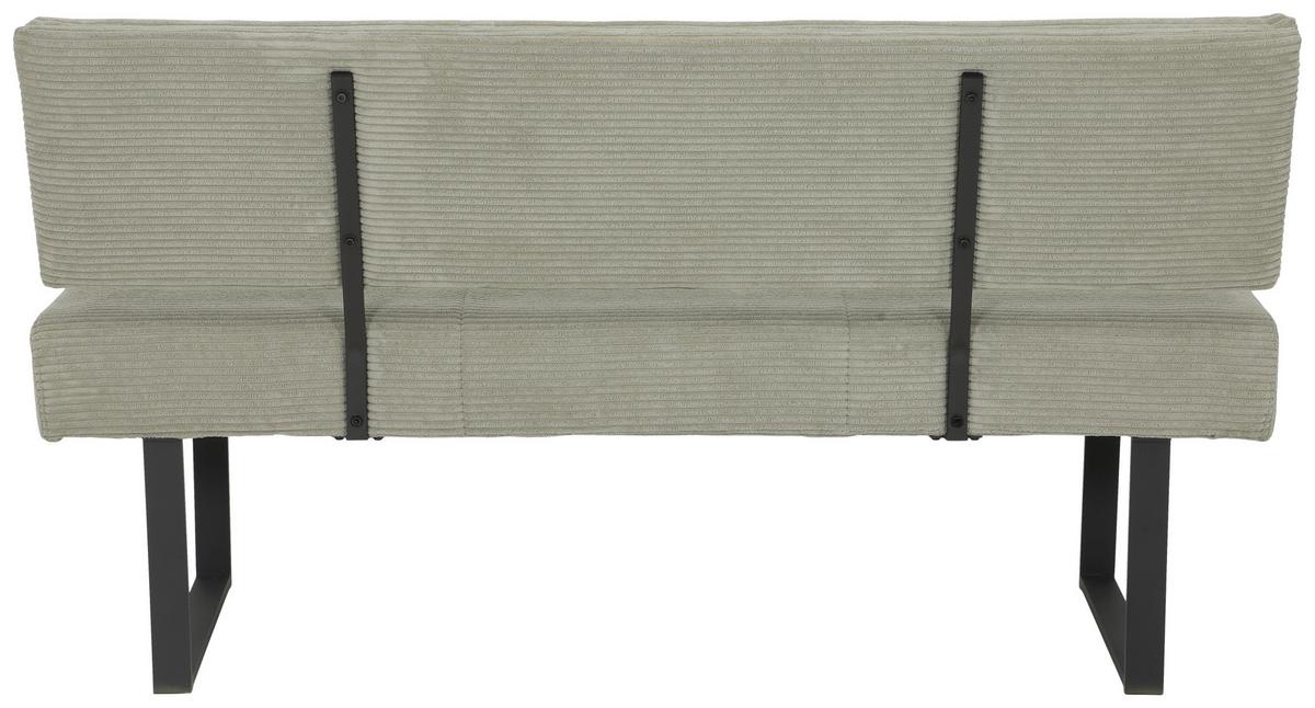 Sitzbank Olivia Giga-S - Beige/Schwarz, MODERN, Textil/Metall (160/91/61cm)