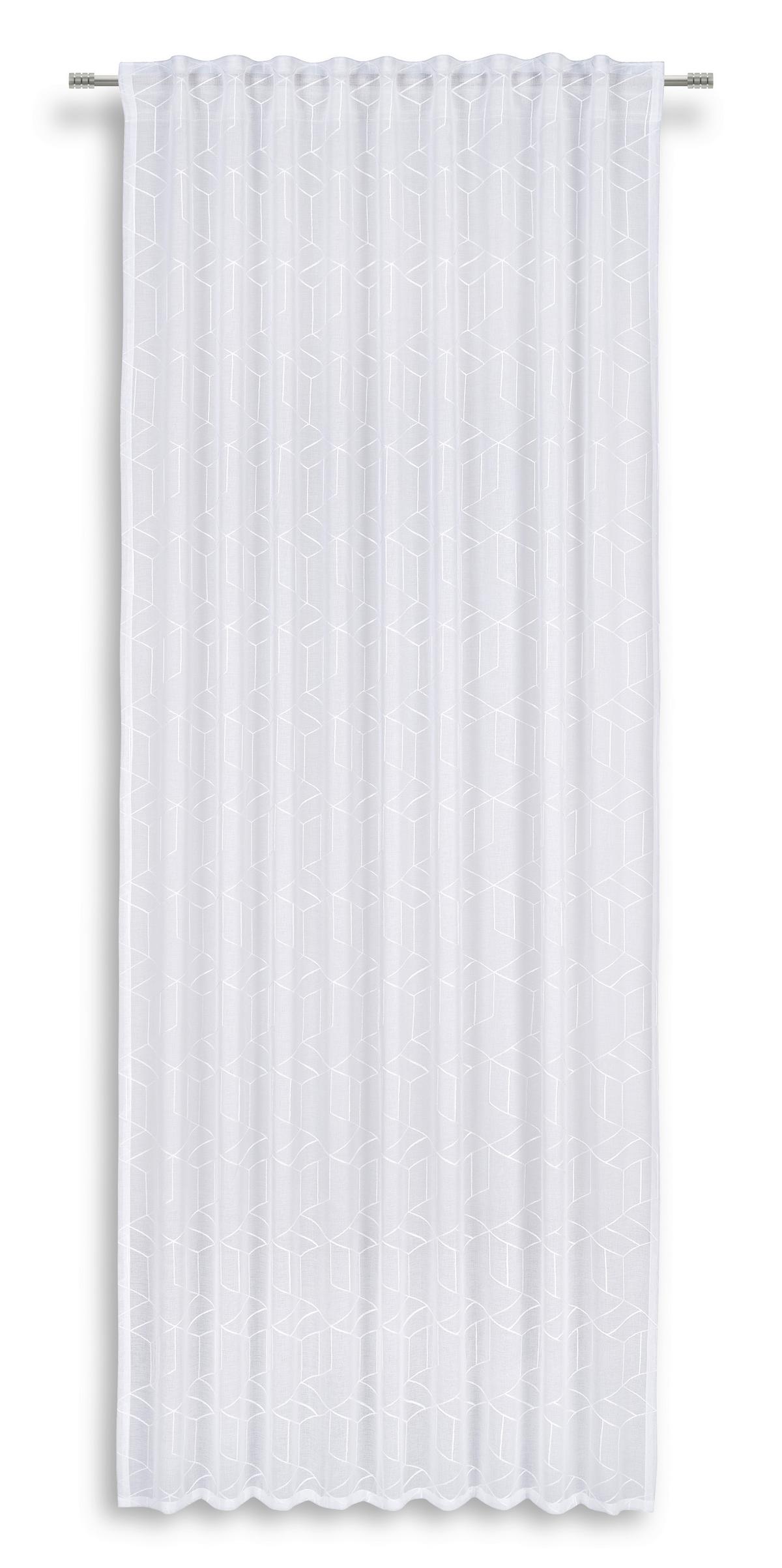 Készfüggöny Sabina - fehér, Modern, textil (140/245cm) - Luca Bessoni