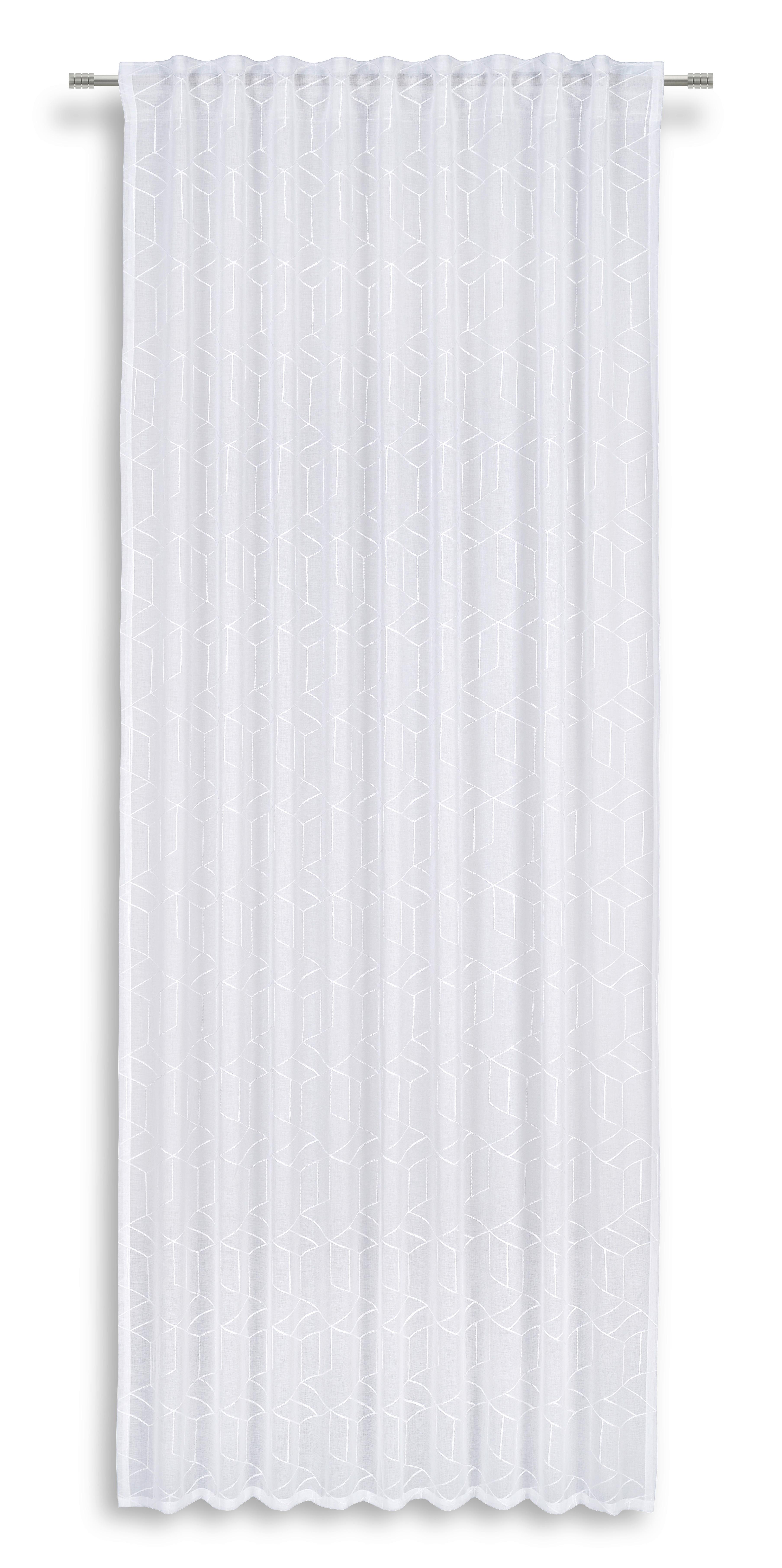 Vorhang mit Multifunktionsband Sabina 140x245 cm Weiß