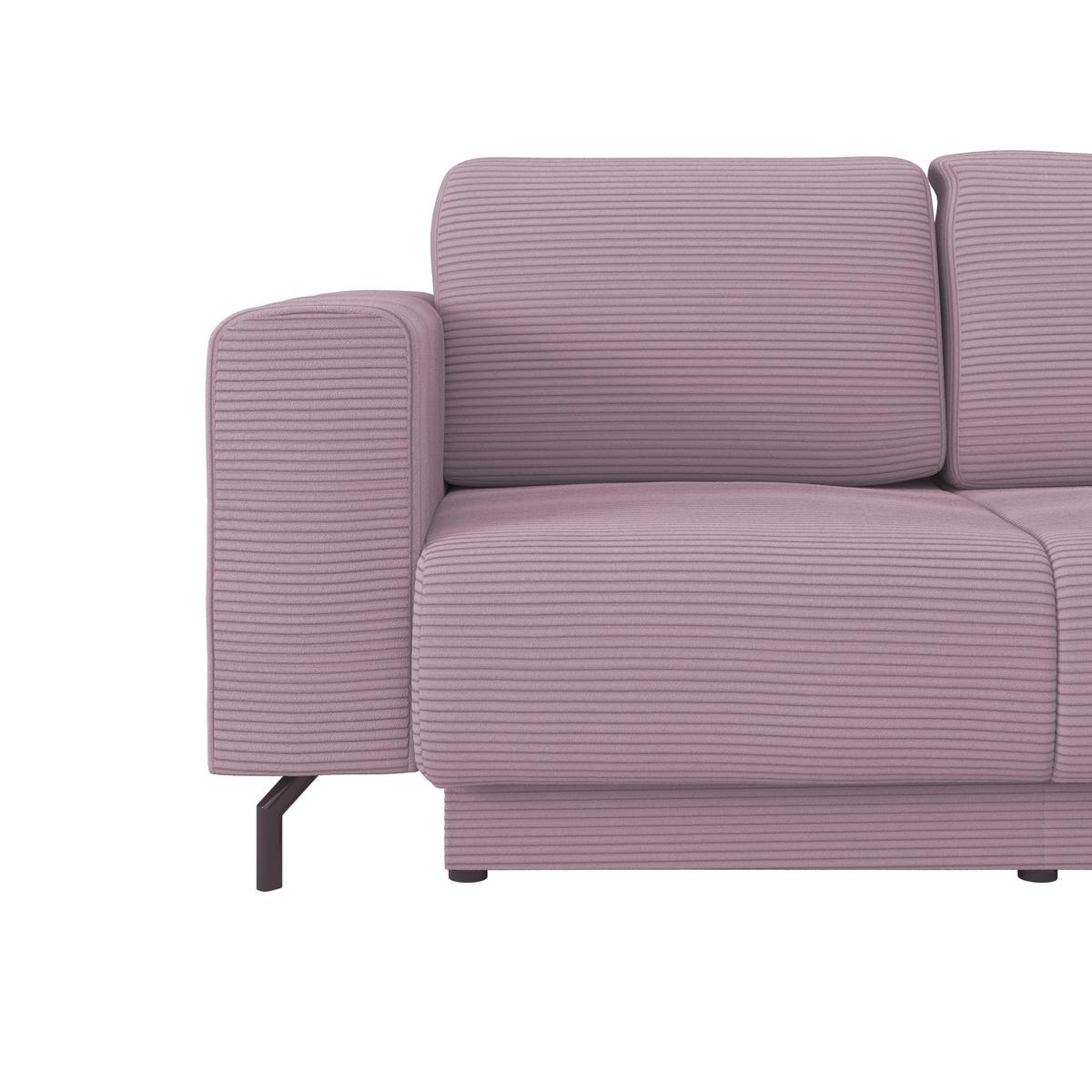 Rohová sedačka VENI, pravá, fialový manšestr - černá/fialová, Moderní, textil (272/210cm) - Ondega