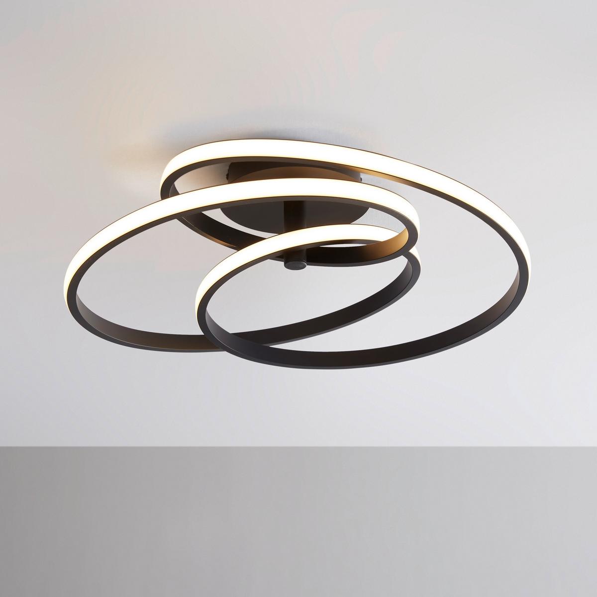 STROPNÍ LED SVÍTIDLO Mofer, 50/13cm - černá, Moderní, kov/plast (50/13cm) - Premium Living