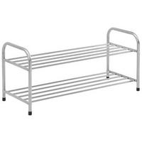 Schuhregal Rogger 2 Ablagen 8 Paar Silber H: 38 Cm - Silberfarben, MODERN, Metall (82/38/33cm)