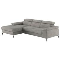 Ecksofa Kitty Hellgrau S. 166x244 Cm - Hellgrau/Schwarz, Design, Textil (166/244cm) - Livetastic