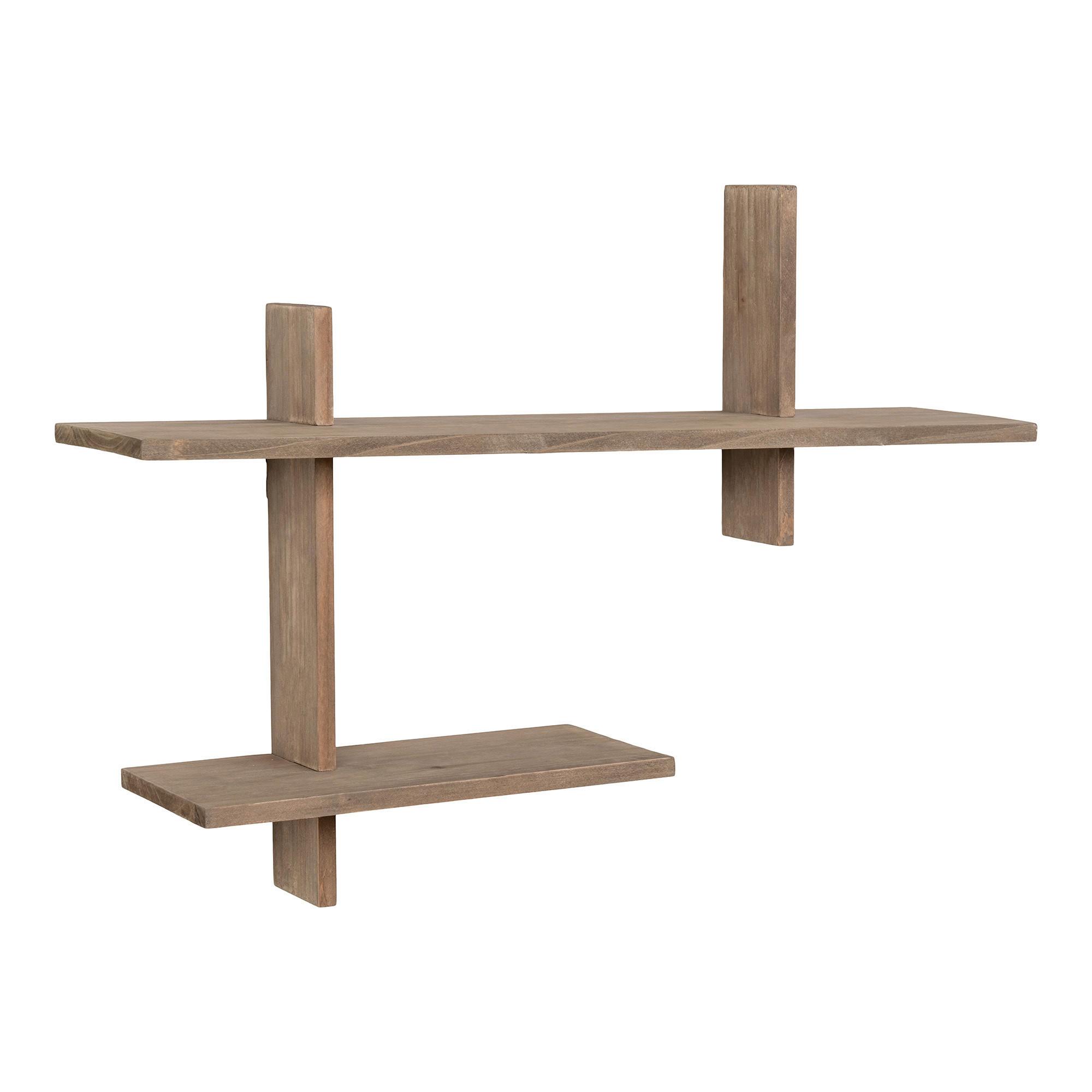 Wandregal Ovada Braun B: 60 cm - Braun, Design, Holz (60/44/15cm)