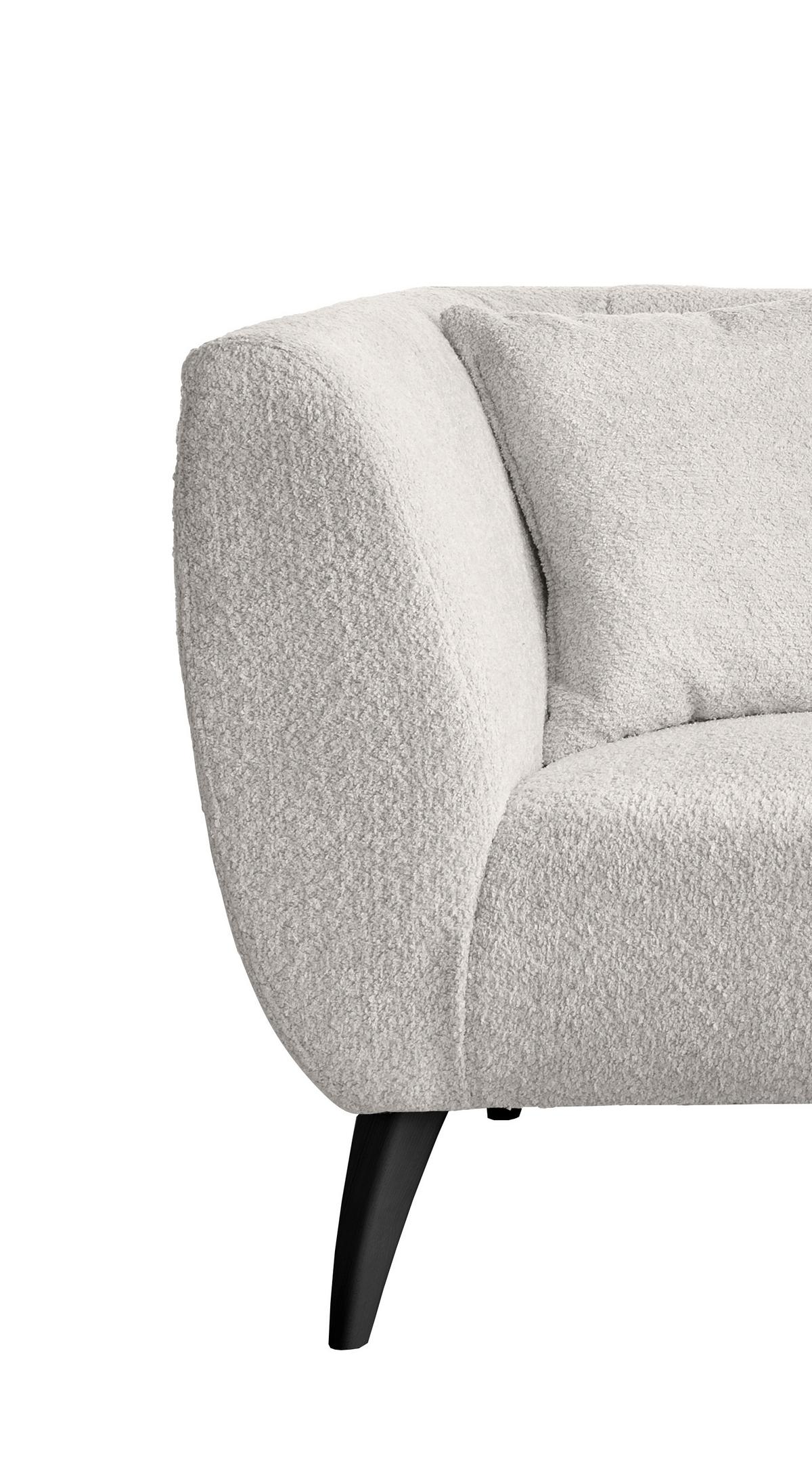 3-sitzer-sofa Colori Weiß Rücken Echt - Schwarz/Weiß, MODERN, Textil (208/83/88cm) - MID.YOU
