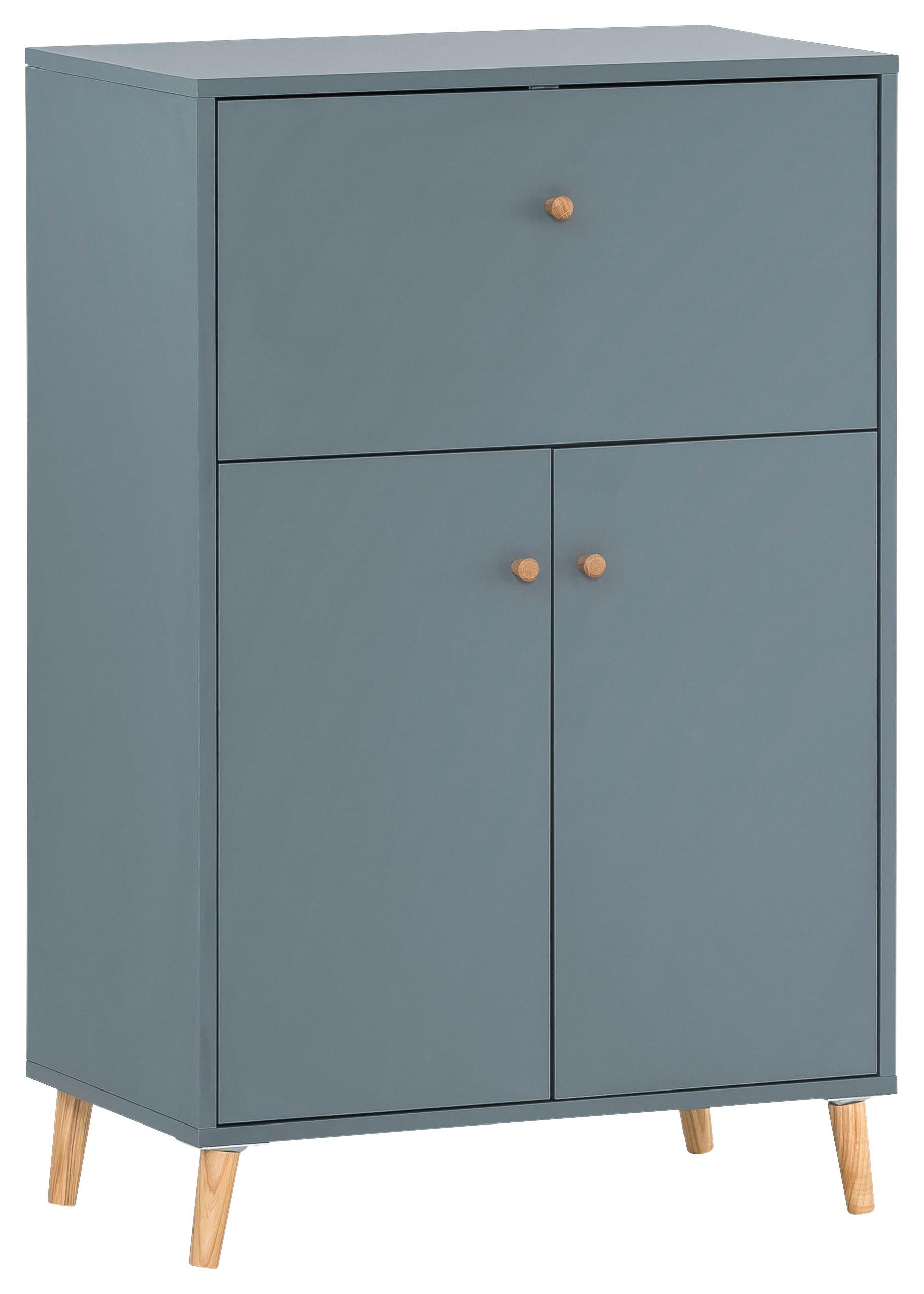 Sekretär Serie 500 Blau B: 65,2 cm - Blau/Weiß, MODERN, Holzwerkstoff (65,2/101,7/39cm) - MID.YOU