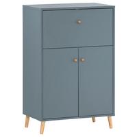 Sekretär Serie 500 Blau B: 65,2 Cm - Blau/Weiß, MODERN, Holzwerkstoff (65,2/101,7/39cm) - MID.YOU