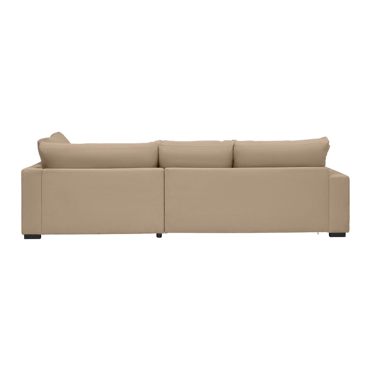 Rohová sedačka PEDRO, pravá, hnědá - černá/hnědá, Moderní, textil/plast (300/190cm) - Mömax