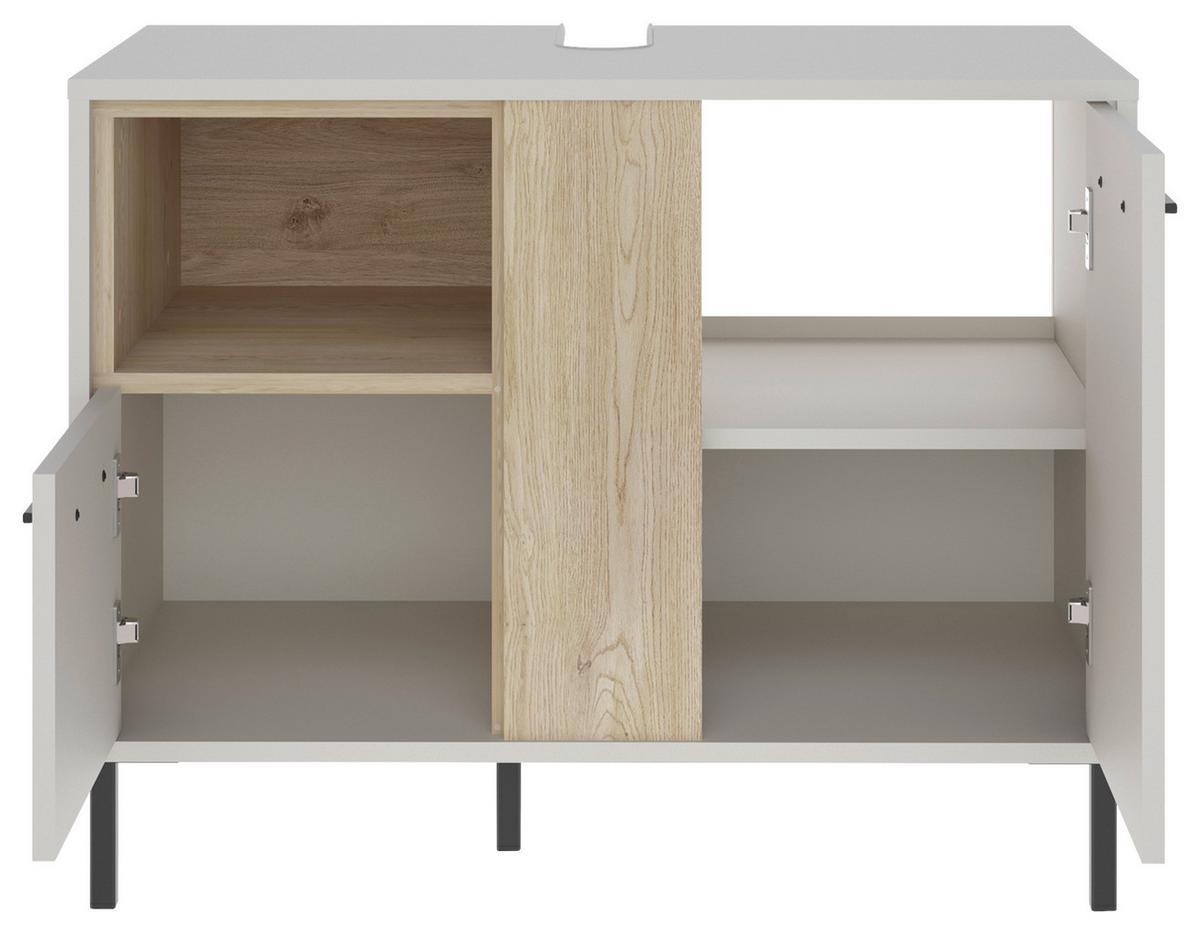 BADEZIMMER Empoli, Kaschmir B: 169,8 cm - Kaschmir/Eichefarben, MODERN (169,8/184/30cm)