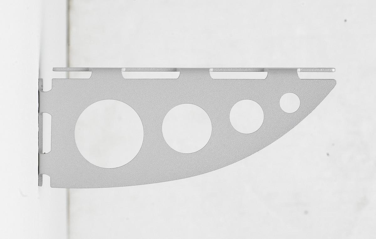 DRŽÁK POLICE SERENISSIMA - barvy stříbra, kov (18cm)