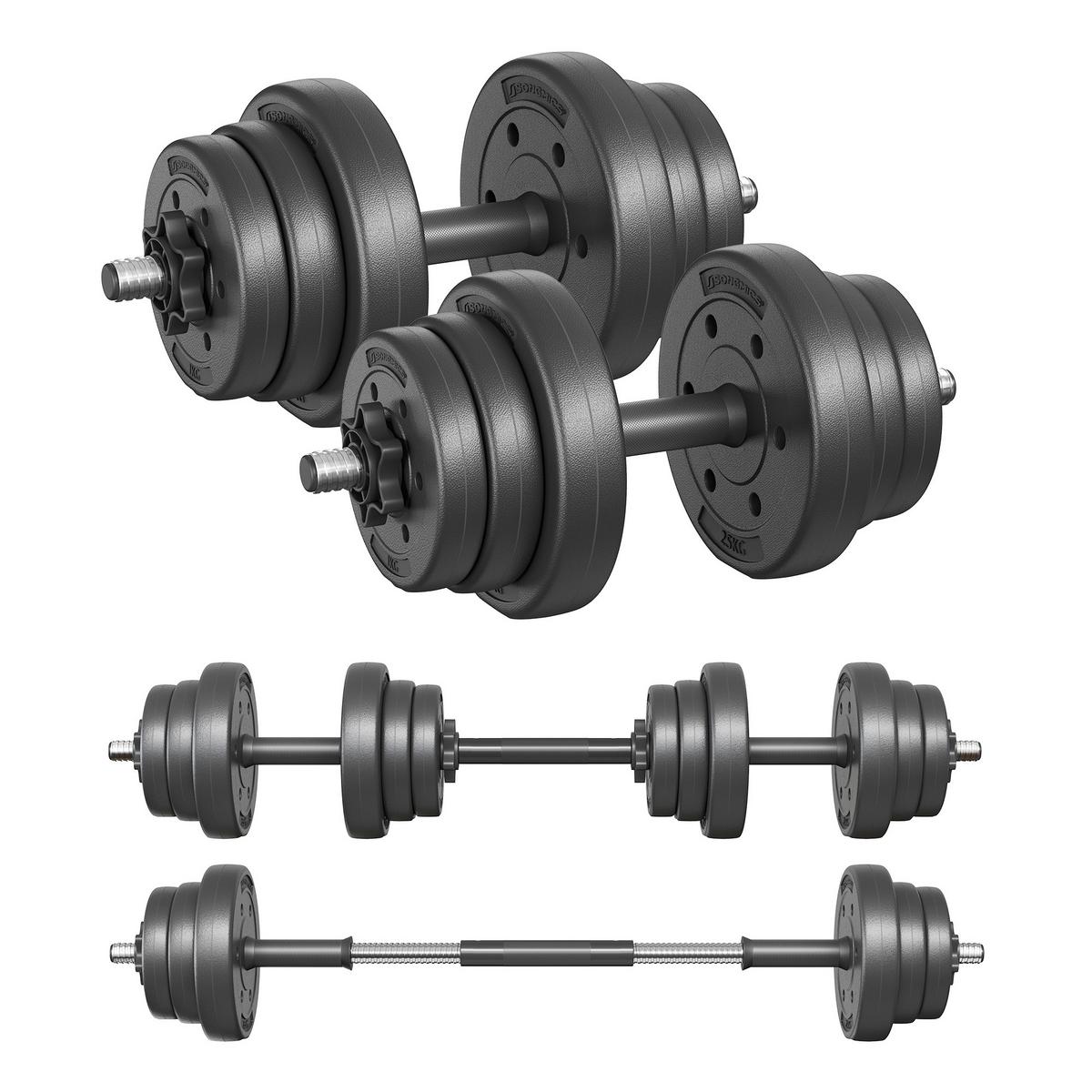 Fitness-set Dumbbell Schwarz B: 42 Cm - Schwarz, Basics, Metall (42/21.5/21.5cm)