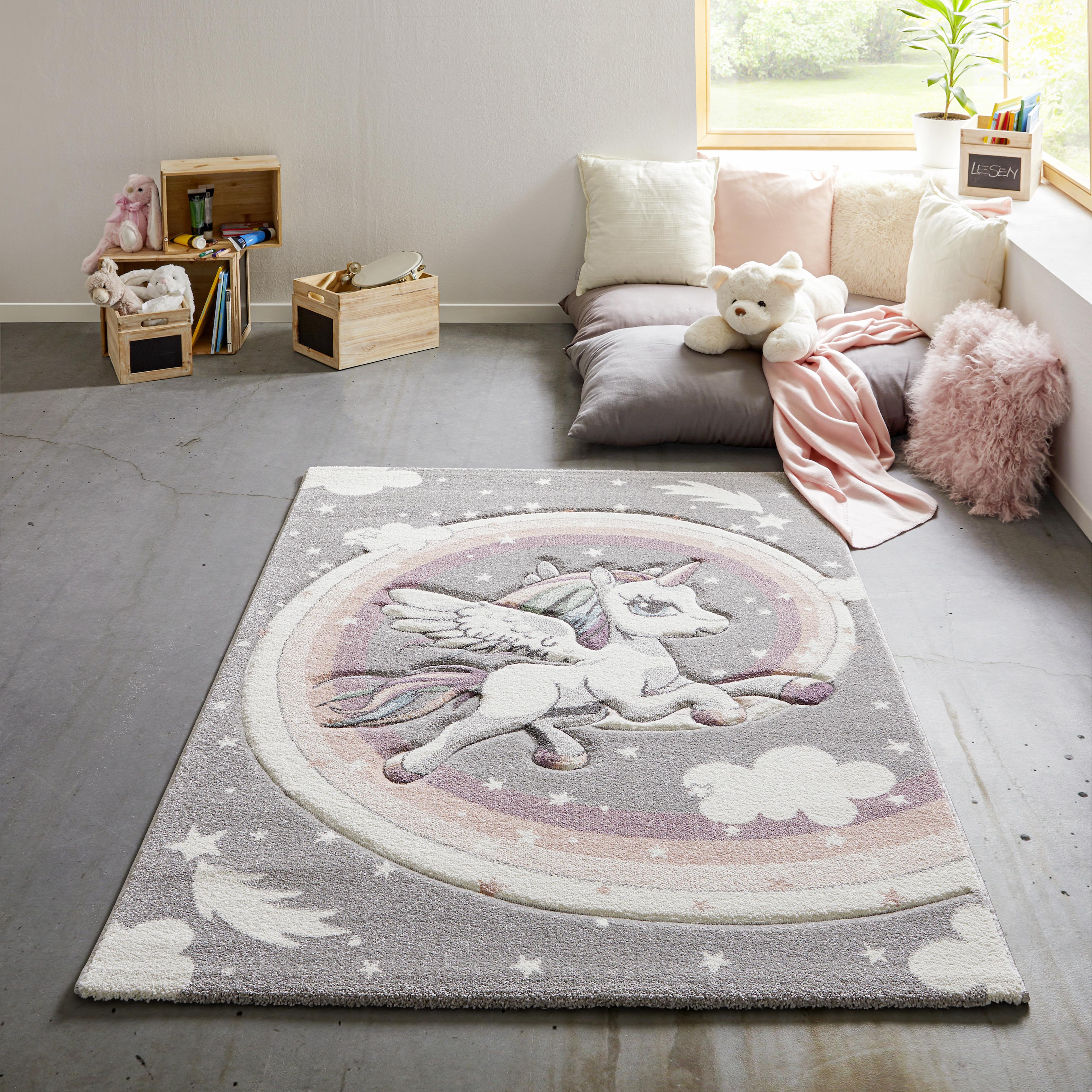 Detský Koberec Unicorn, 100/150cm - viacfarebná, textil (100/150cm) - Modern Living