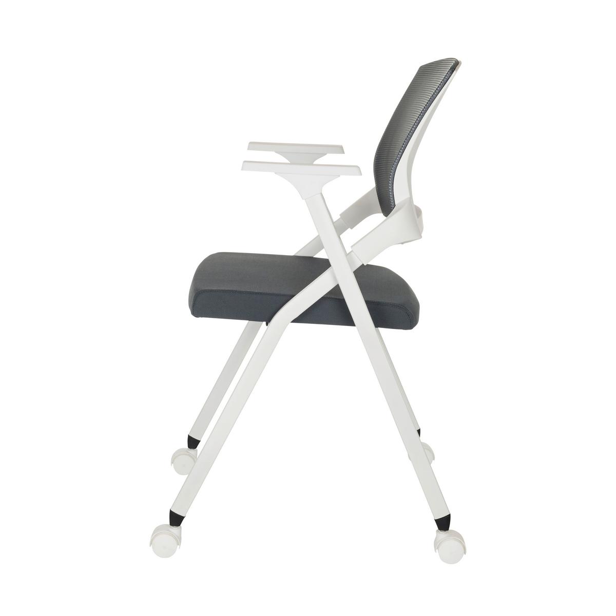 Besucherstuhl Priority Ii W - Weiß/Grau, Basics, Kunststoff/Textil (61/98/58cm) - MID.YOU