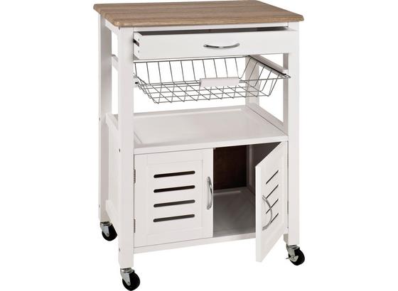 Servírovací Vozík Cuisine - farby dubu/biela, Romantický / Vidiecky, kov/kompozitné drevo (58/84/37cm) Servírovací Vozík Cuisine - farby dubu/biela, Romantický / Vidiecky, kov/kompozitné drevo (58/84/37cm)