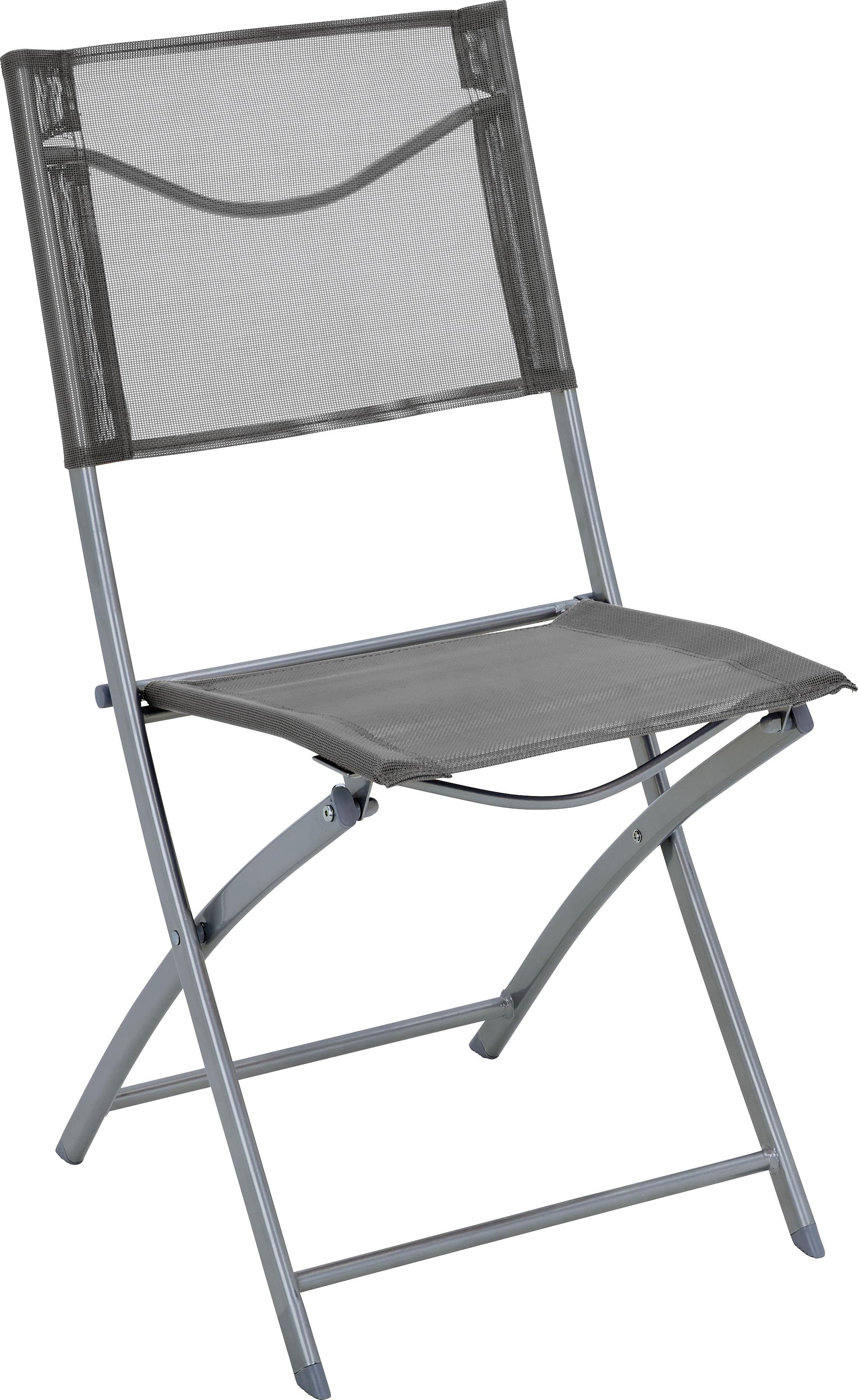 ZAHRADNÍ ŽIDLE RÜDIGER - světle šedá/antracitová, kov/textil (45/83/50cm) - Modern Living