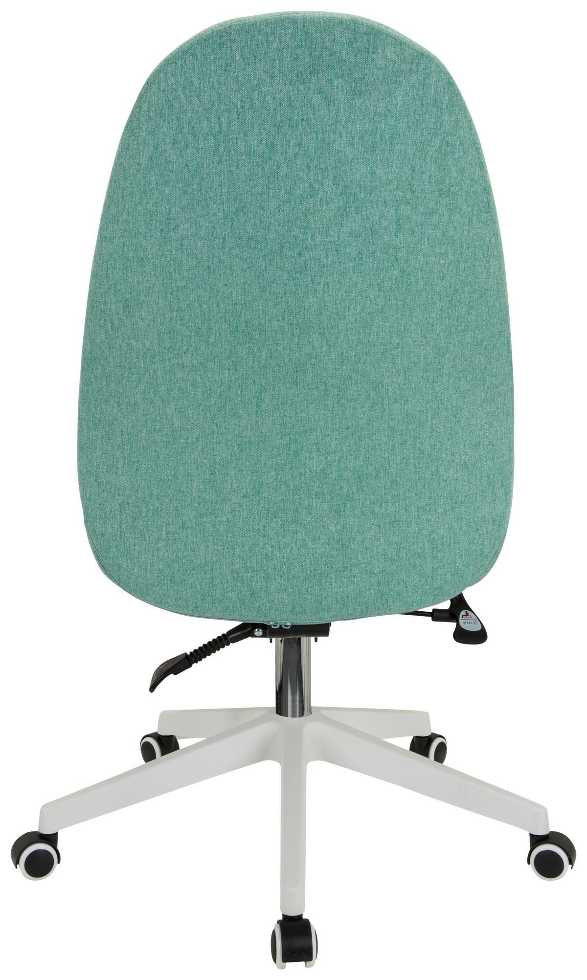 Drehstuhl Avea i mit Wippfunktion Mintgrün - Weiß/Mintgrün, Basics, Kunststoff/Textil (56/104/58cm) - MID.YOU