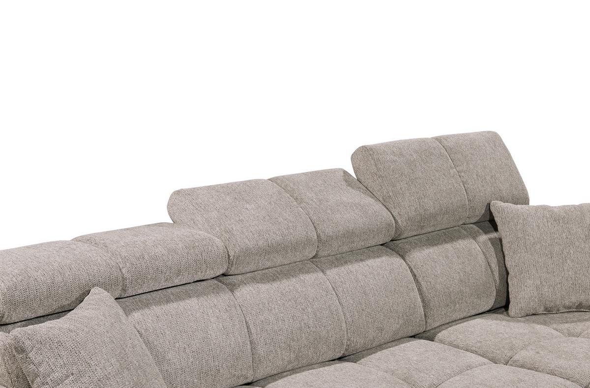 Ecksofa Sydney Graubraun S: 268/172 Cm - Graubraun/Schwarz, KONVENTIONELL, Textil (268/172cm) - MID.YOU