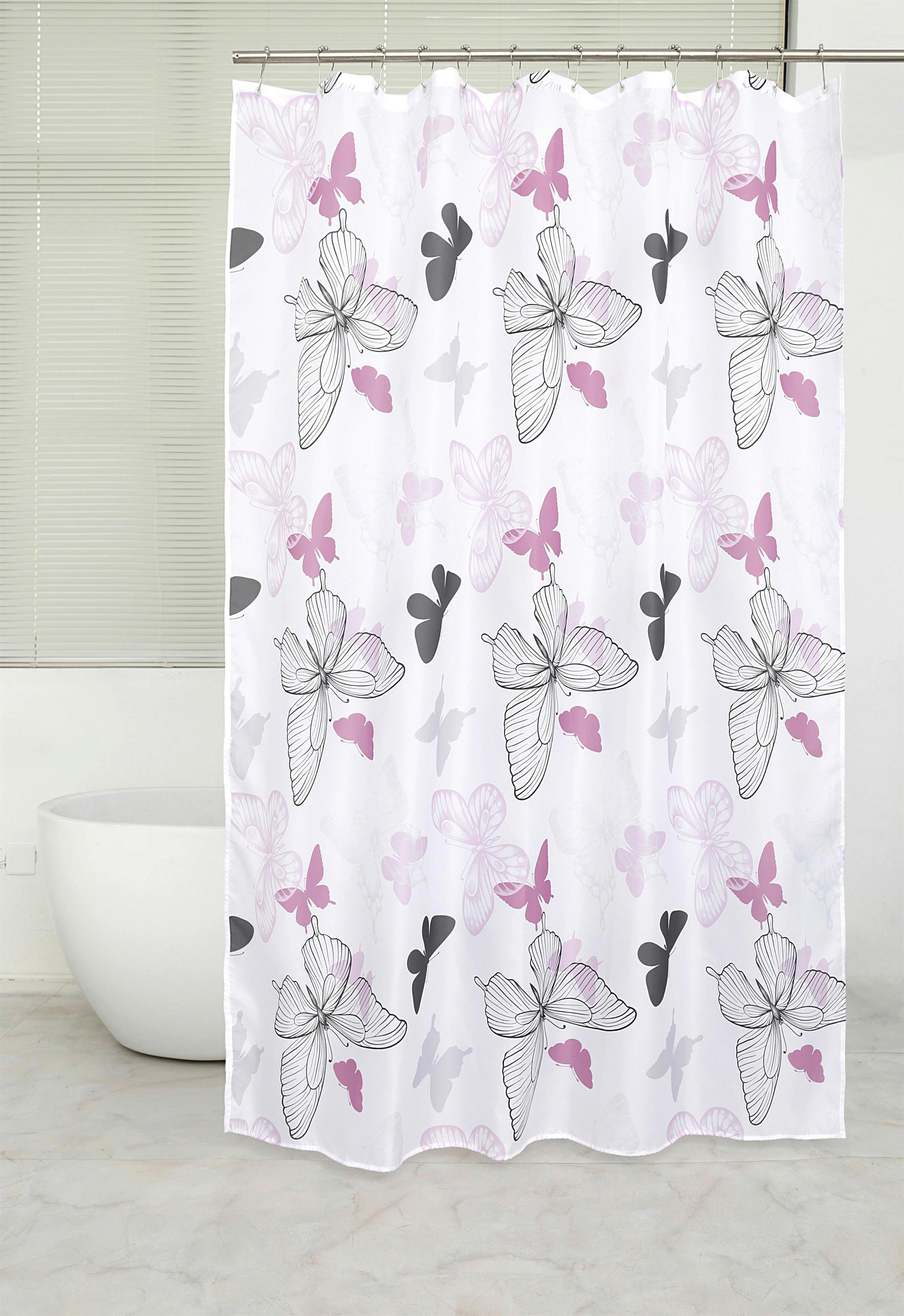 Duschvorhang Svenja BxL 180/200 cm Rosa - Pink/Rosa, MODERN, Textil (180/200cm) - Luca Bessoni