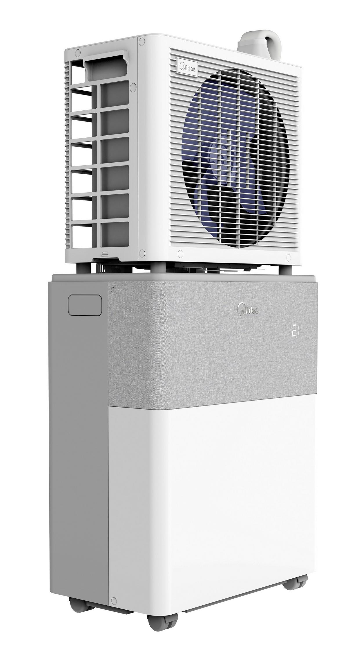 KLIMAANLAGE PORTASPLIT COOL - Hellgrau/Weiß, Basics, Kunststoff/Metall (51,8 cm/64,6 cm/34 cmcm) - Midea