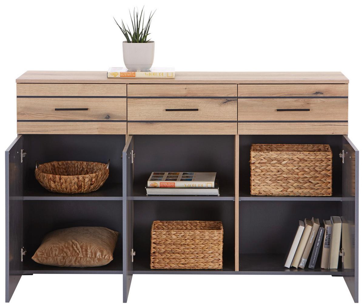 Kommode B: 150 Cm Limit Coast Evoke Eiche Dekor/matera - MODERN, Holzwerkstoff (150/91/40cm) - Ondega