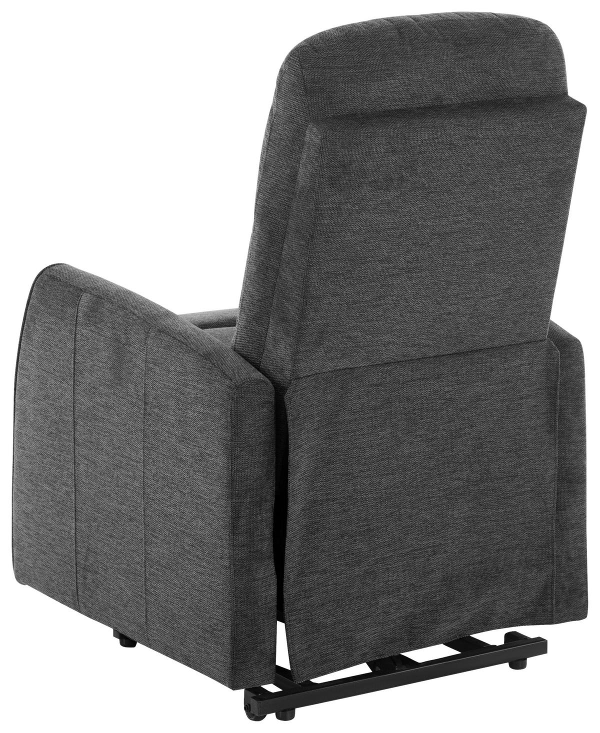 Fernsehsessel Athen Dunkelgrau, B: 67,5 cm - Dunkelgrau, MODERN, Holz/Textil (67.5/107/88.5cm)