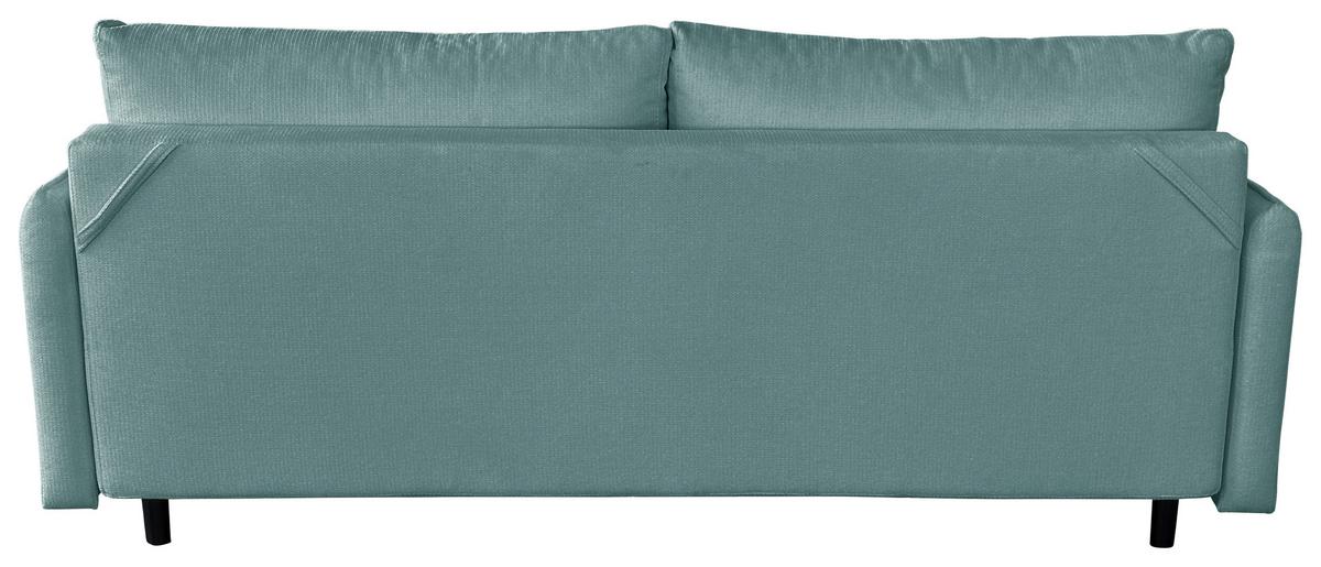 Schlafsofa Carine Mit Bettkasten Türkis B: 216 Cm - Türkis/Schwarz, Design, Textil (216/96/102cm) - MID.YOU