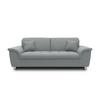 2-Sitzer-Sofa mit Kopfteil verstellbar Franzi Grau - Chromfarben/Grau, KONVENTIONELL, Textil (210/81/105cm) - MID.YOU