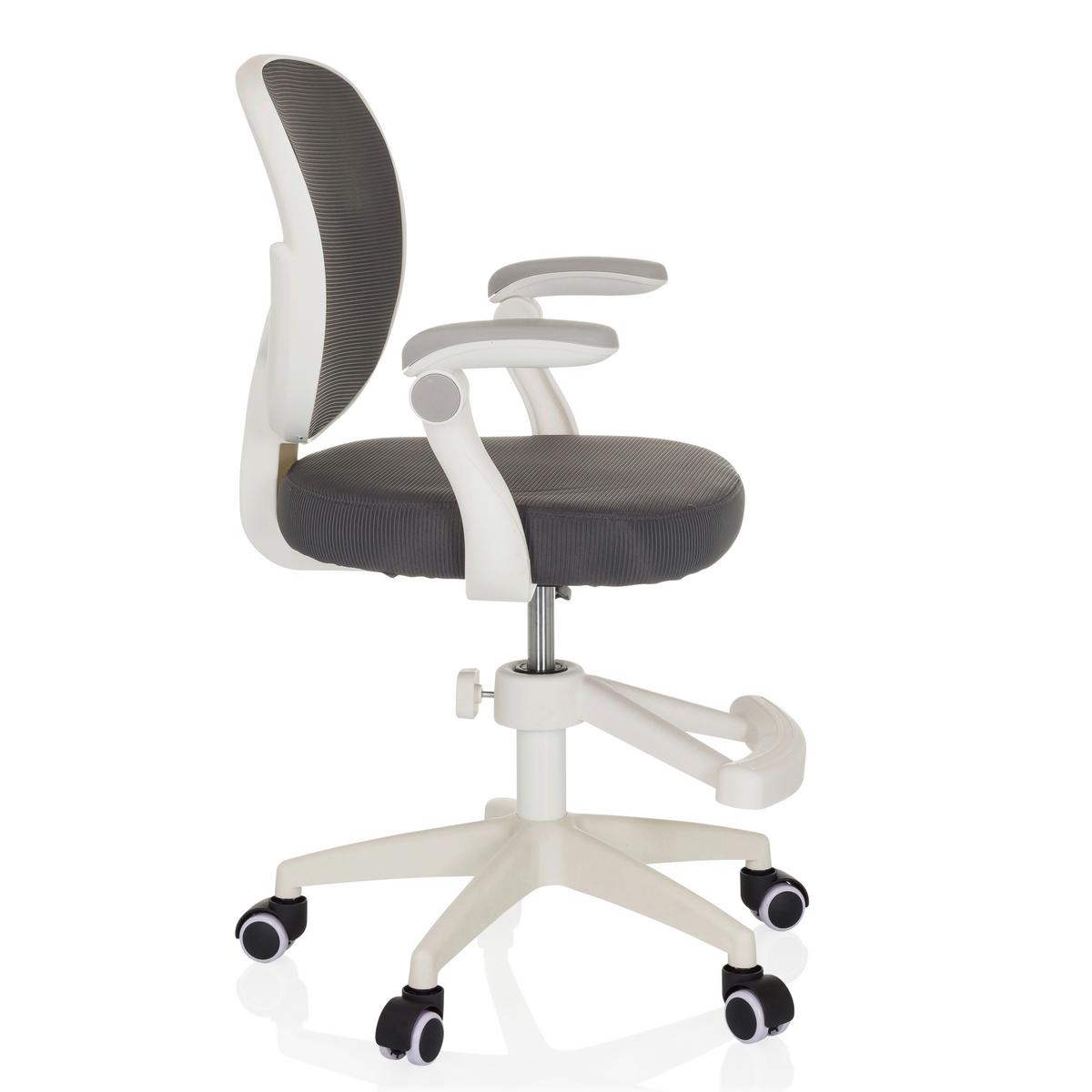 Jugenddrehstuhl Kiddy Smart Grau B: 61 cm - Rosa/Weiß, MODERN, Kunststoff/Textil (61/84-97/55cm) - MID.YOU