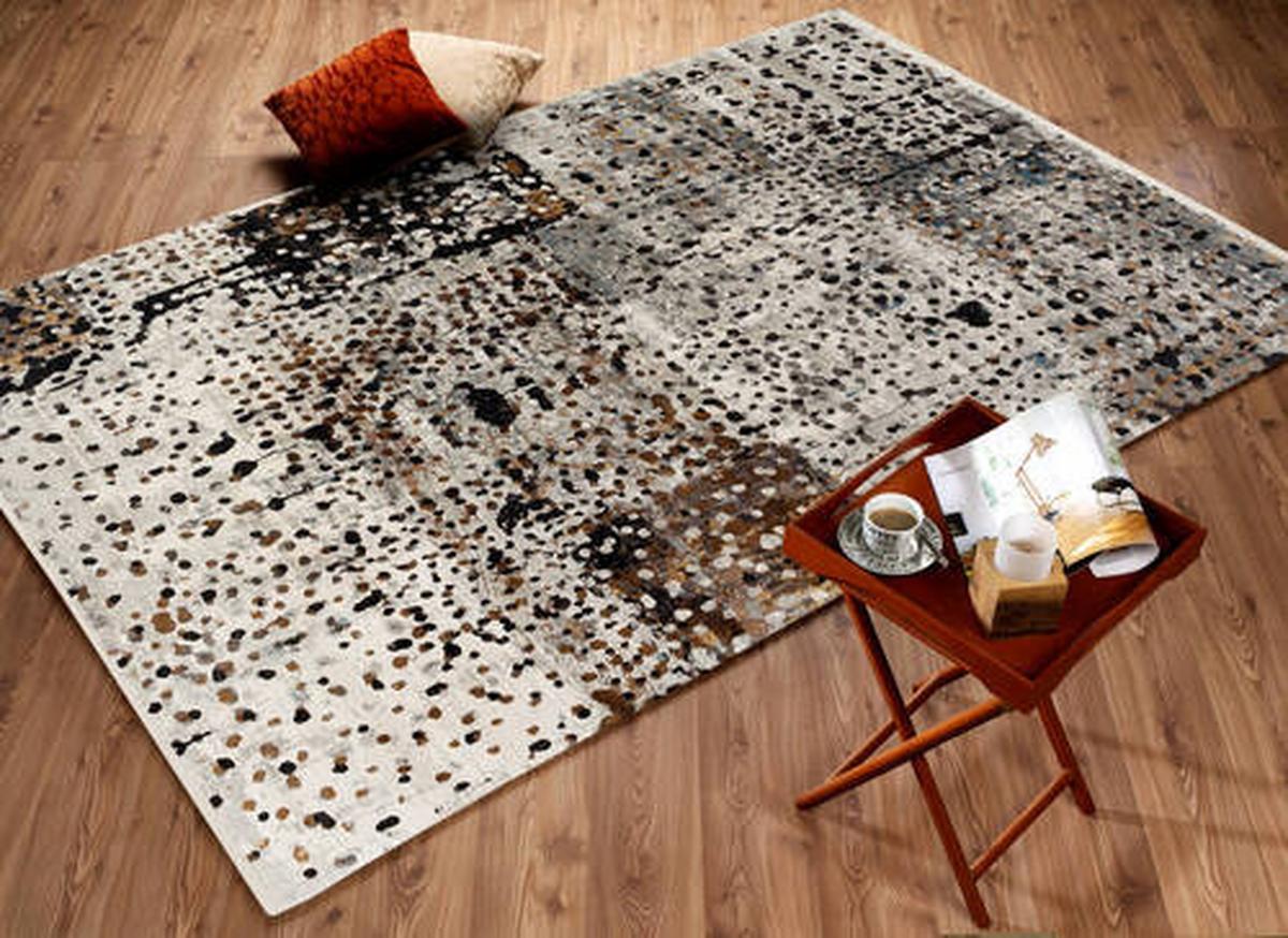 Webteppich Multicolor Colorado Point - Dunkelgrau/Multicolor, Design, Textil (67/130cm) - Musterring