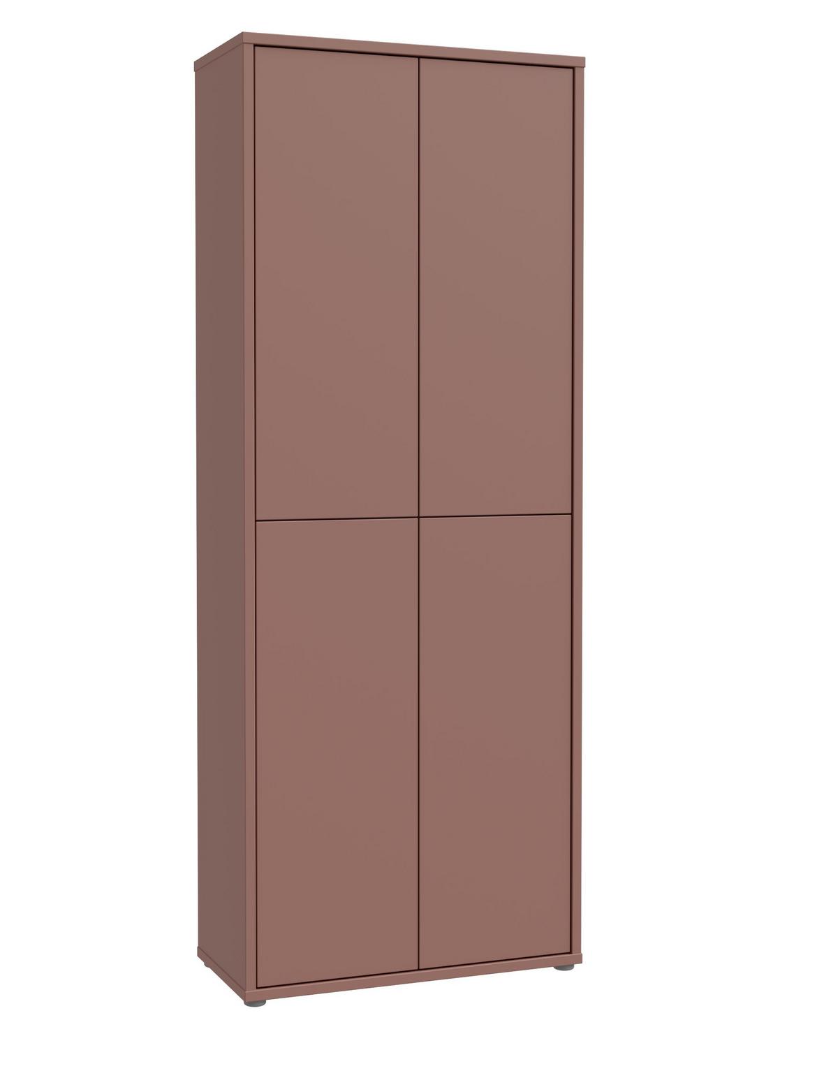Skřiň na boty ALICE teracotta - terracotta, Moderní, kompozitní dřevo (74,5/191,9/34,9cm)