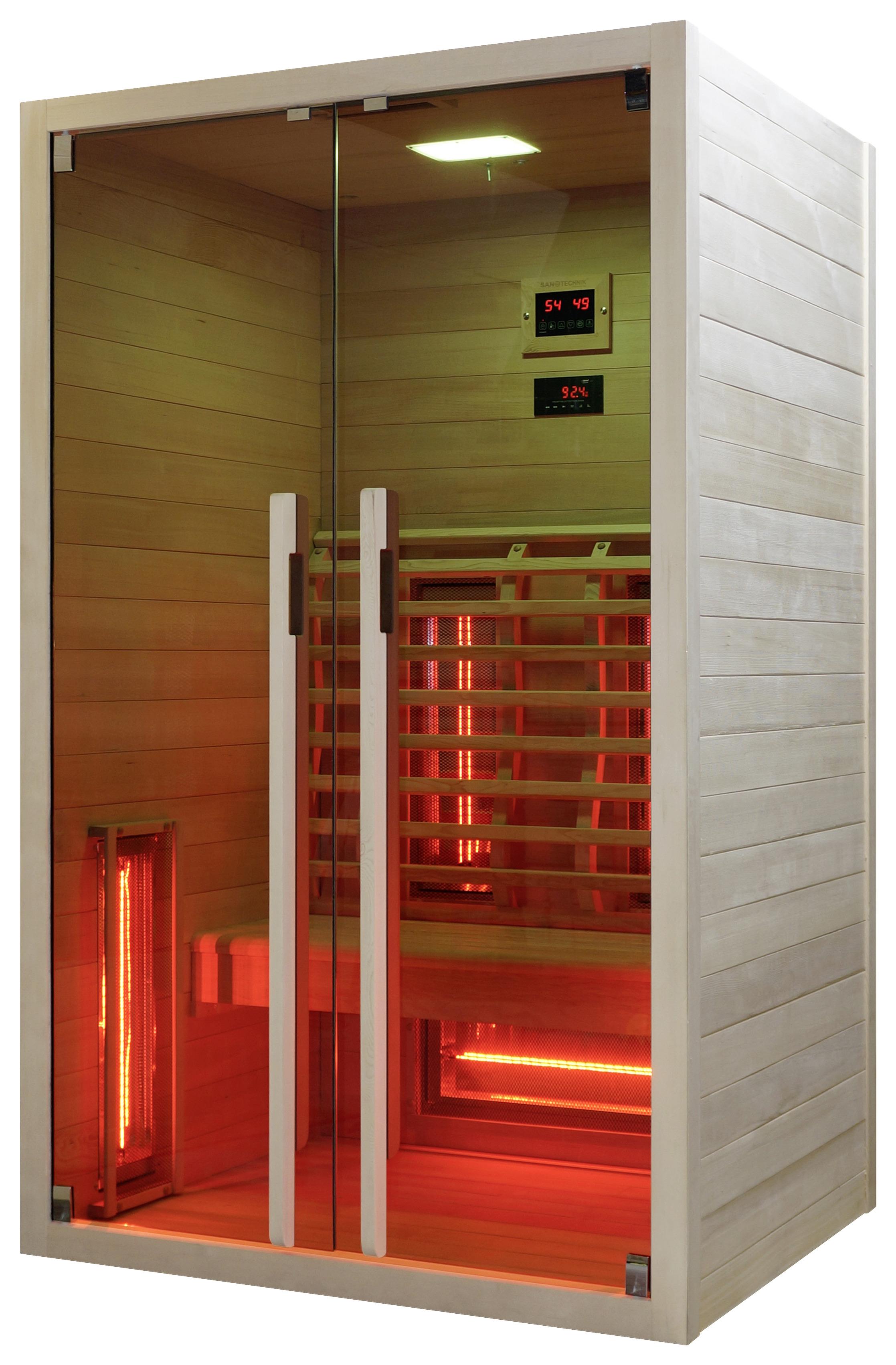 Infrarotkabine 2 Personen 120x195x100 cm Ruby - Braun, Basics, Holz (120/195/100cm) - Sanotechnik