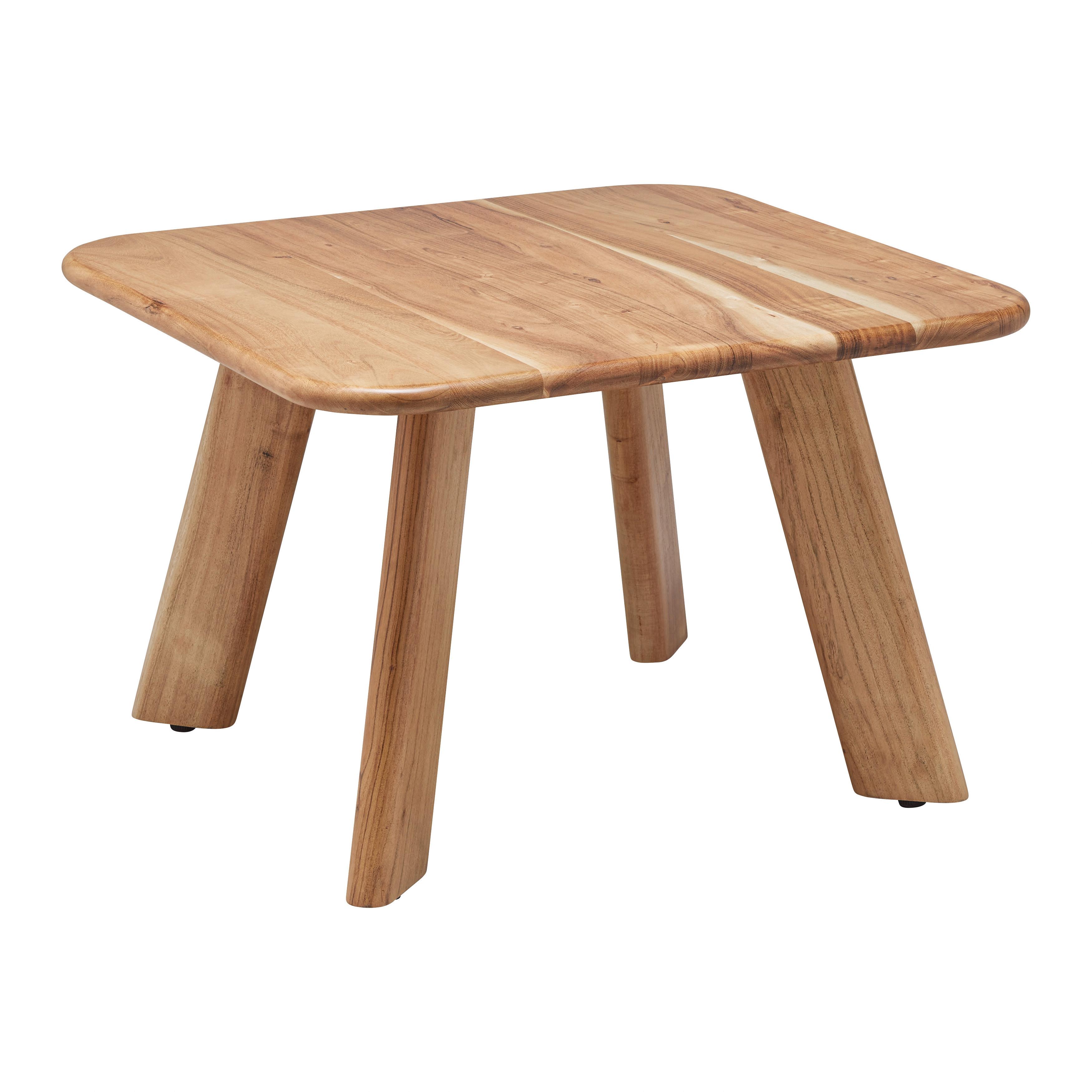 Konferenční stolek LIZA akácie 70x70cm - barvy akácie, Moderní, dřevo (70/70/45cm) - Premium Living