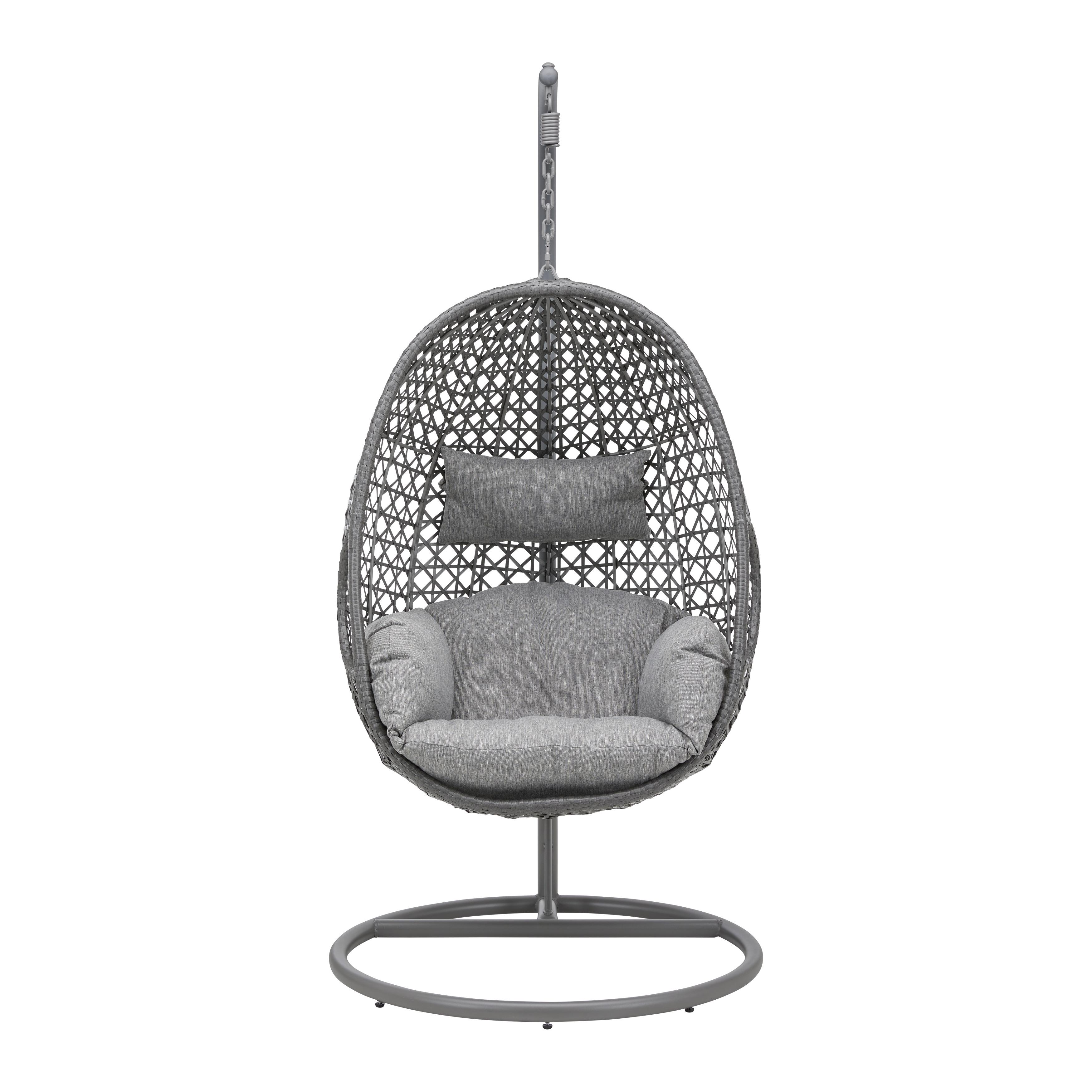 Závěsné Křeslo Marcella Šedá - šedá, Moderní, kov/textil (95/96/196cm) - Bessagi Garden