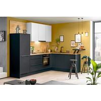 Eckküche Ip1200 ohne Geräte 292x192 cm Schwarz/Space Grey - Weiß, MODERN, Holzwerkstoff (292/192cm) - Impuls