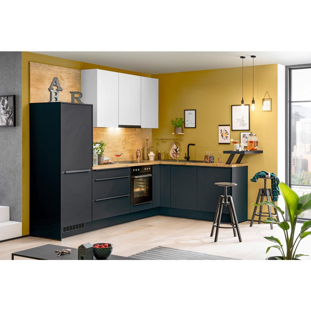 Eckküche Ip1200 ohne Geräte 292x192 cm Schwarz/Space Grey