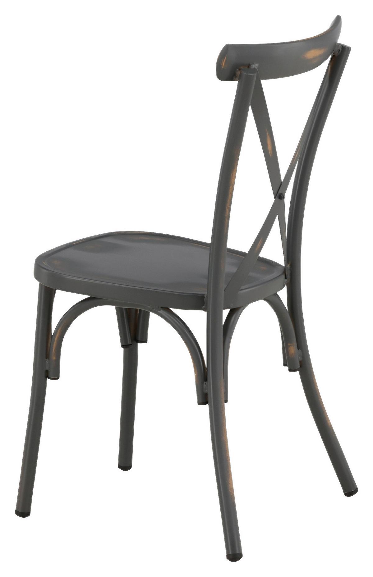 Gartenstuhl-Set Tablas Aluminium - Schwarz, KONVENTIONELL, Metall (48/88/48cm) - Gardenson