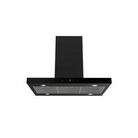 DUNSTABZUGSHAUBE Schwarz B: 89,5cm - Schwarz, Trend, Glas/Metall (89,5/65/60cm) - Respekta