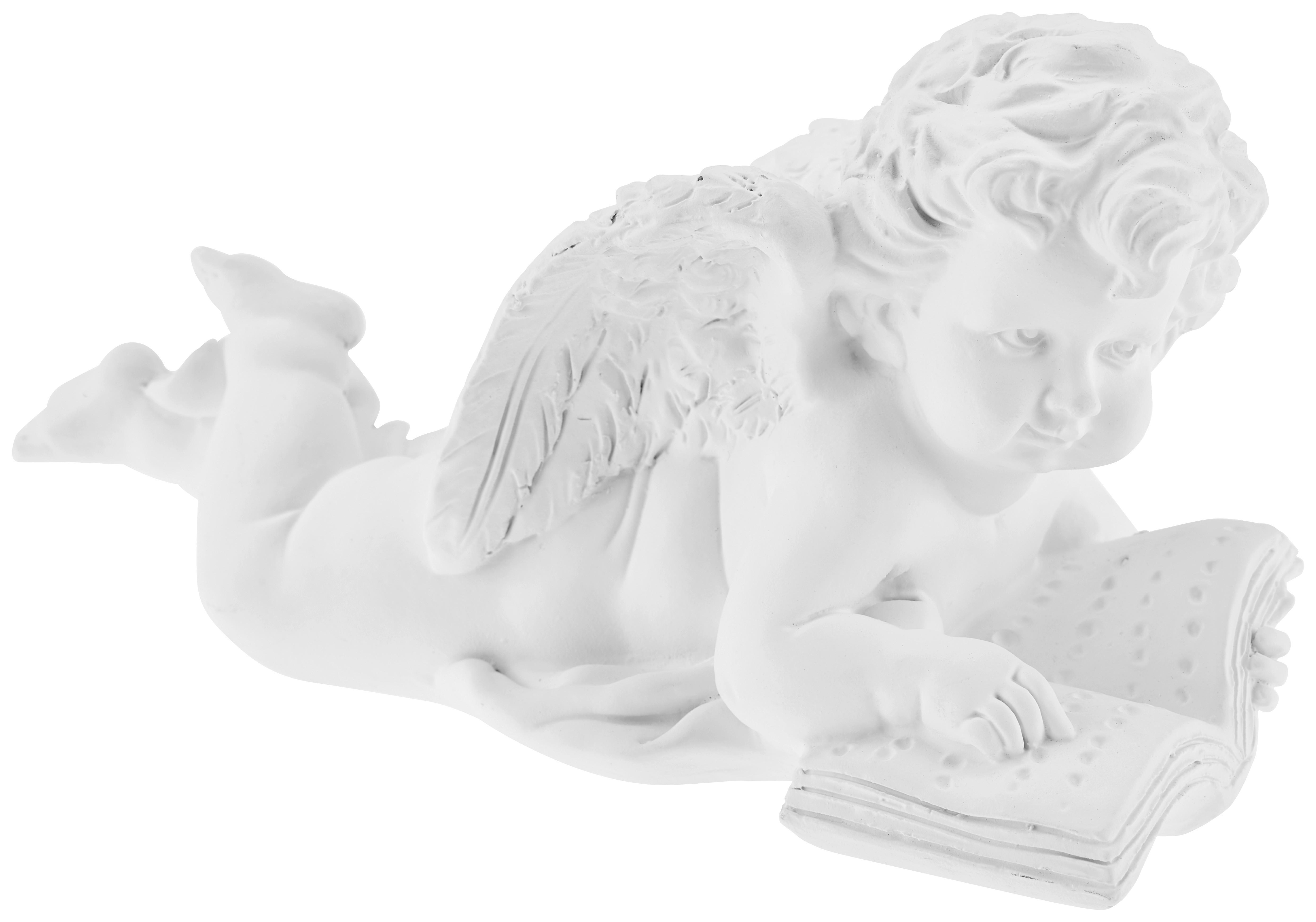 Dekoengel Tia - Weiß, KONVENTIONELL, Kunststoff (18,5/8/10cm) - Ondega