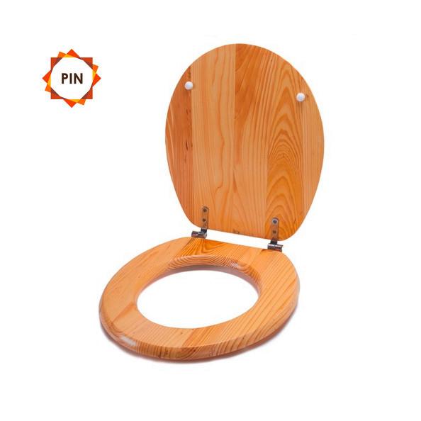 WC-Sitz Hellbraun Mit Antirutschnoppen B: 37 cm - Hellbraun, Basics, Holzwerkstoff (45/37/5,6cm)